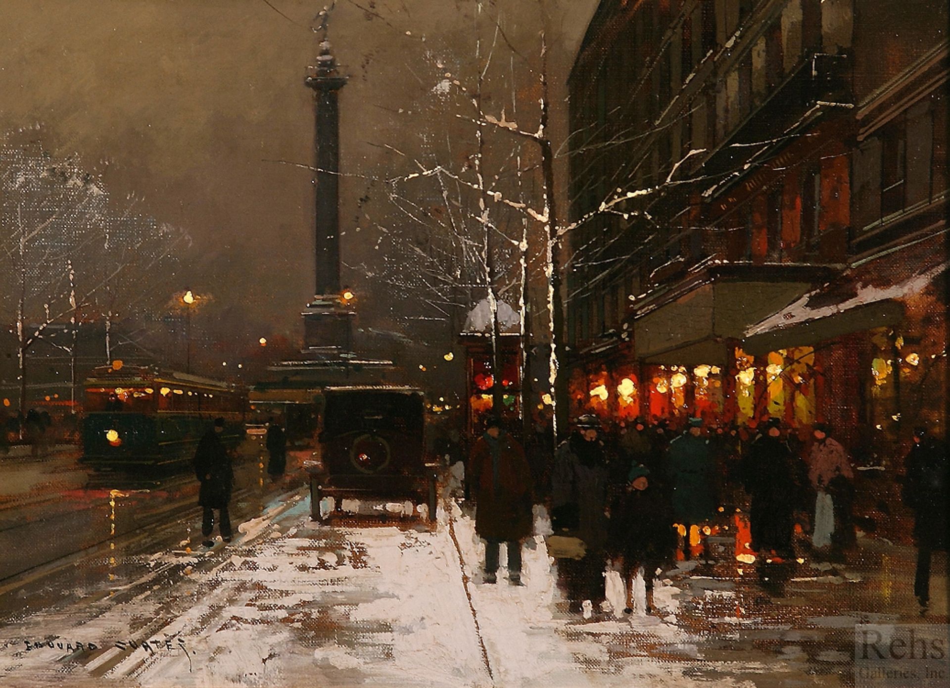 Place Vendome Soir Paris by Edouard Cortes