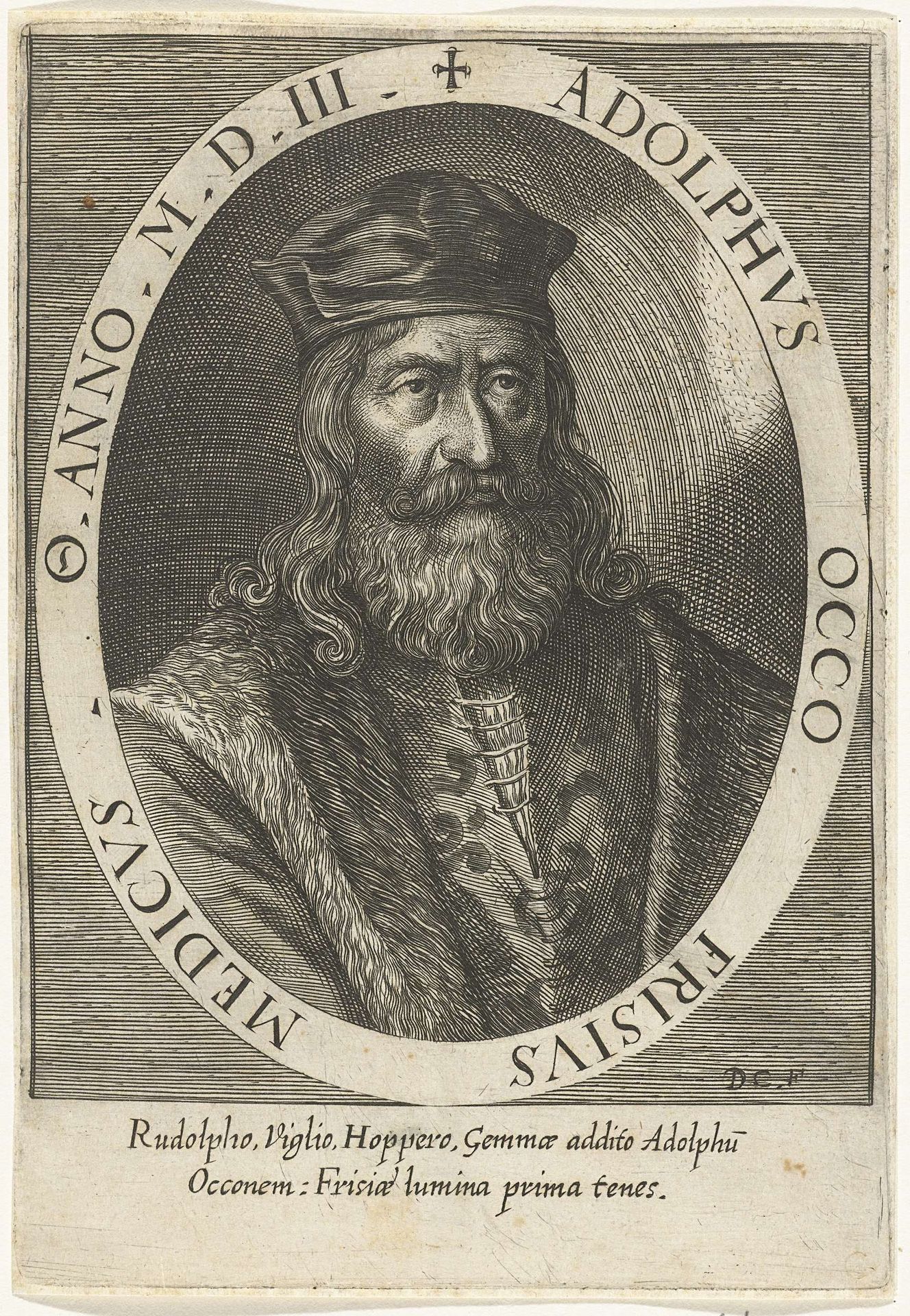 Portret van de Friese arts Adolph Occo by Dominicus Custos