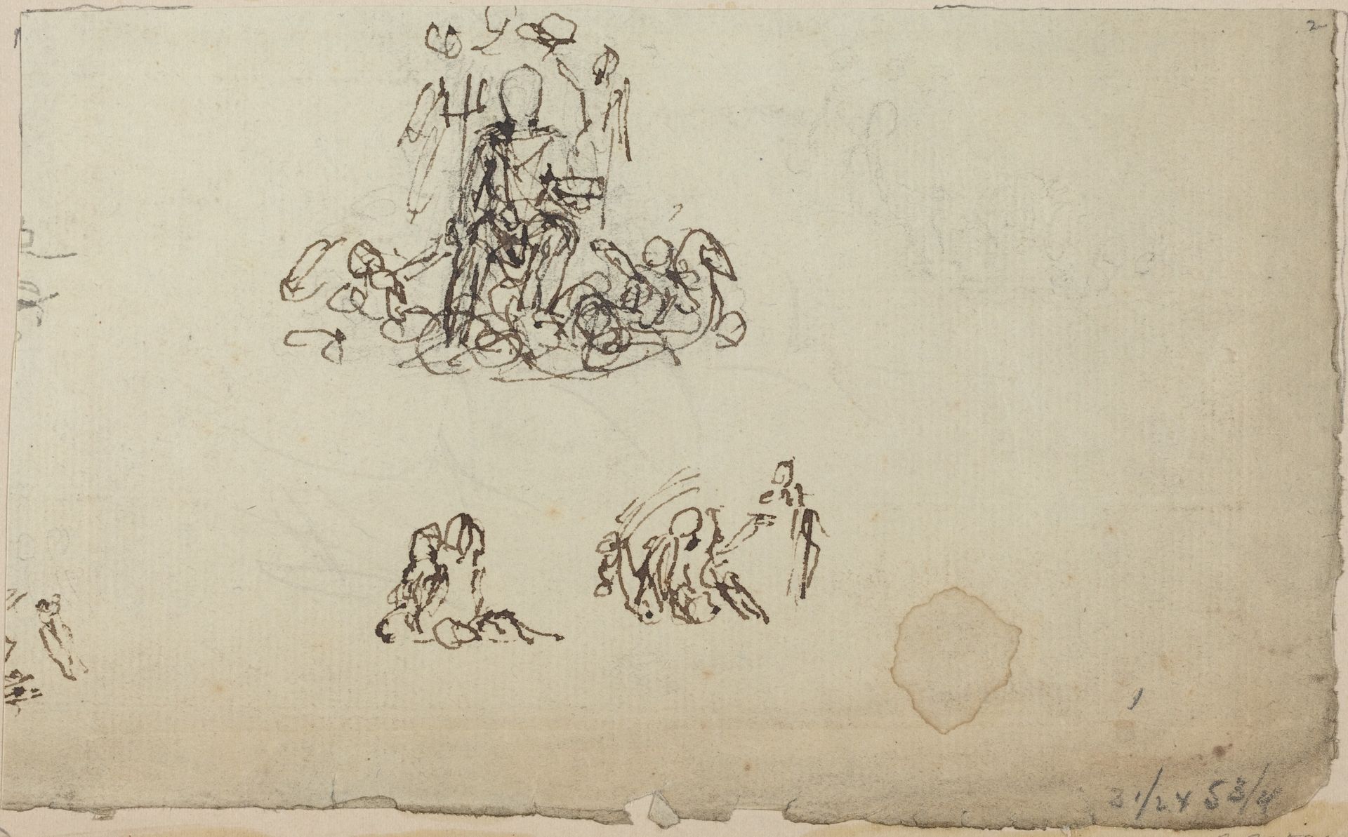 Study of Neptune and Sea Creatures (?) by John Flaxman