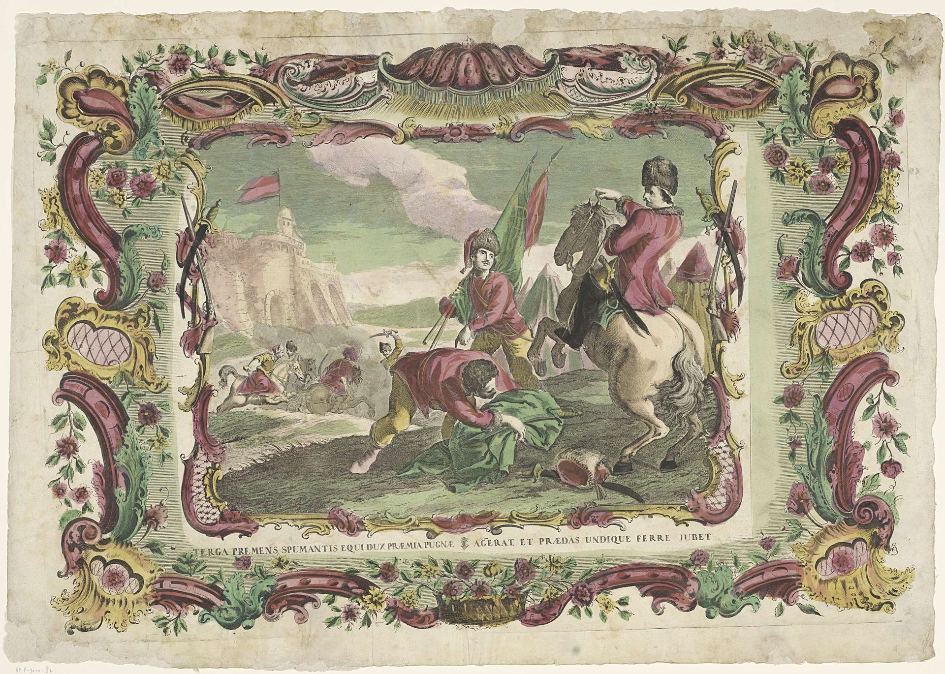 Soldaten in een strijd voor een fort by Giovanni Volpato