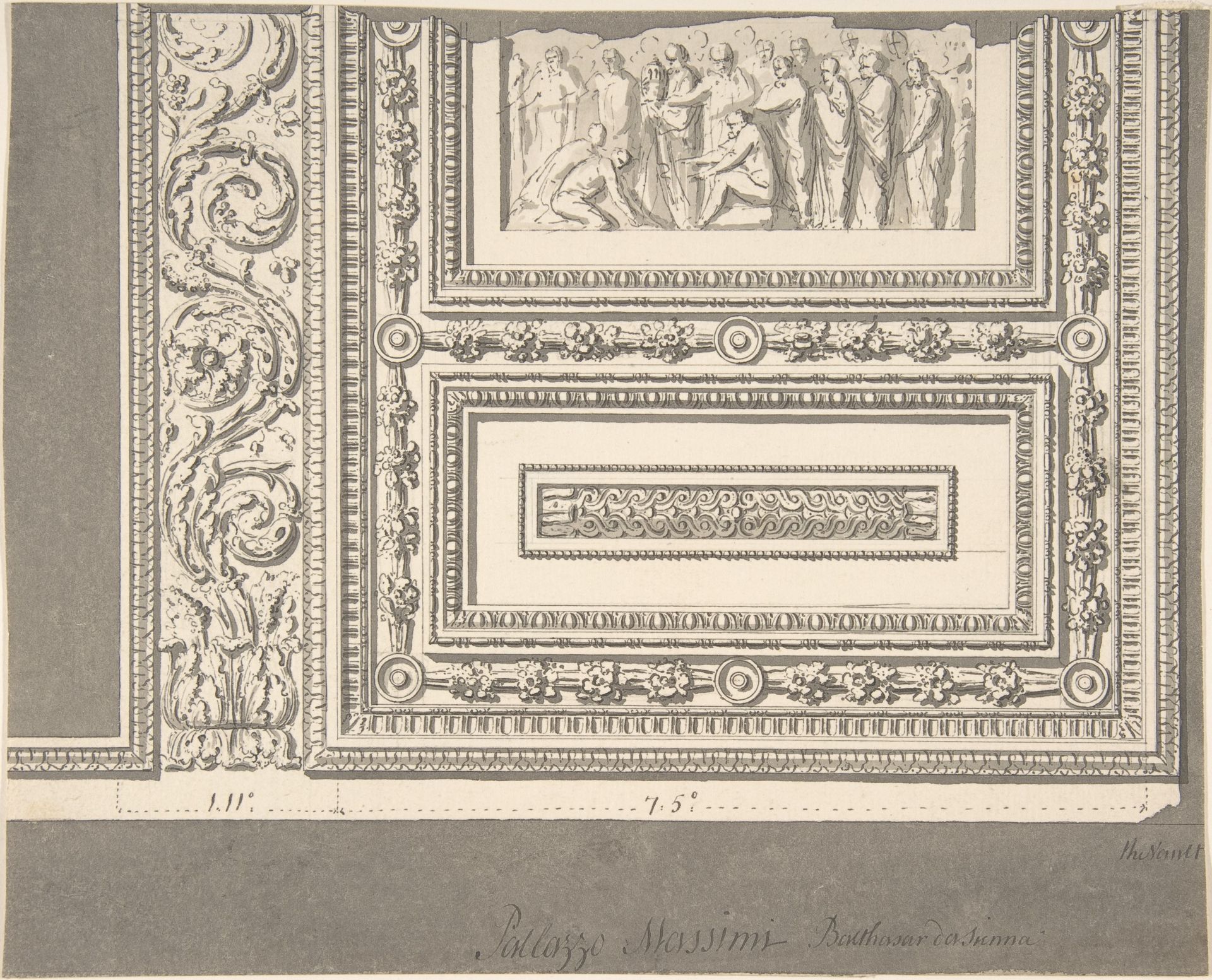 Detail of Ceiling, Palazzo Massimi by Sir William Chambers