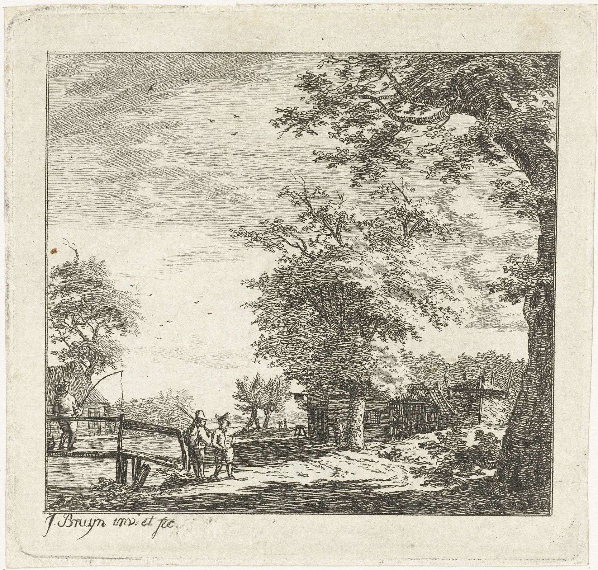 Dorpsgezicht by Johanna de Bruyn