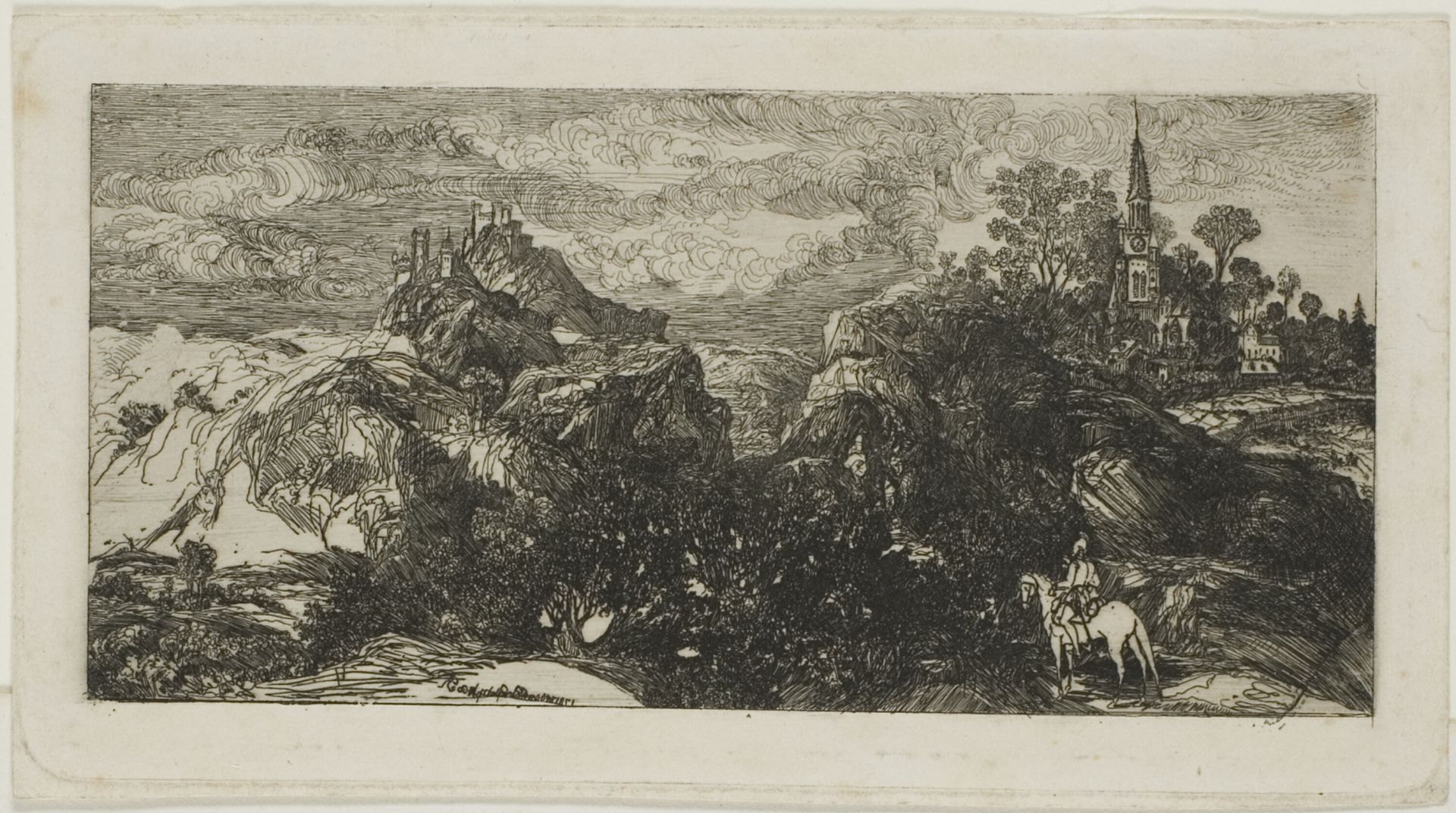 The Knight's Return by Rodolphe Bresdin