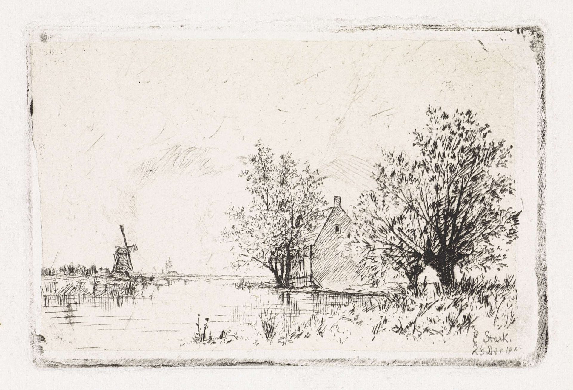 Gezicht op de Amstel by Elias Stark
