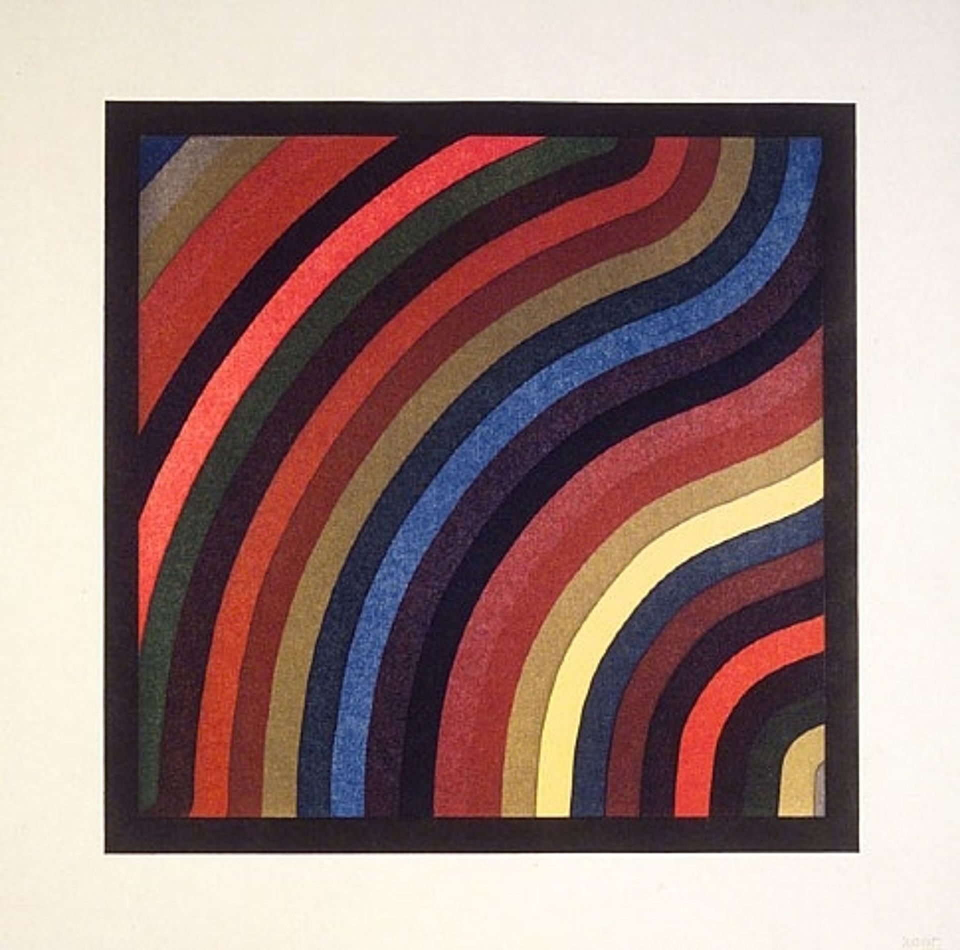 Two Centimeter Wavy Bands in Colors by Sol LeWitt