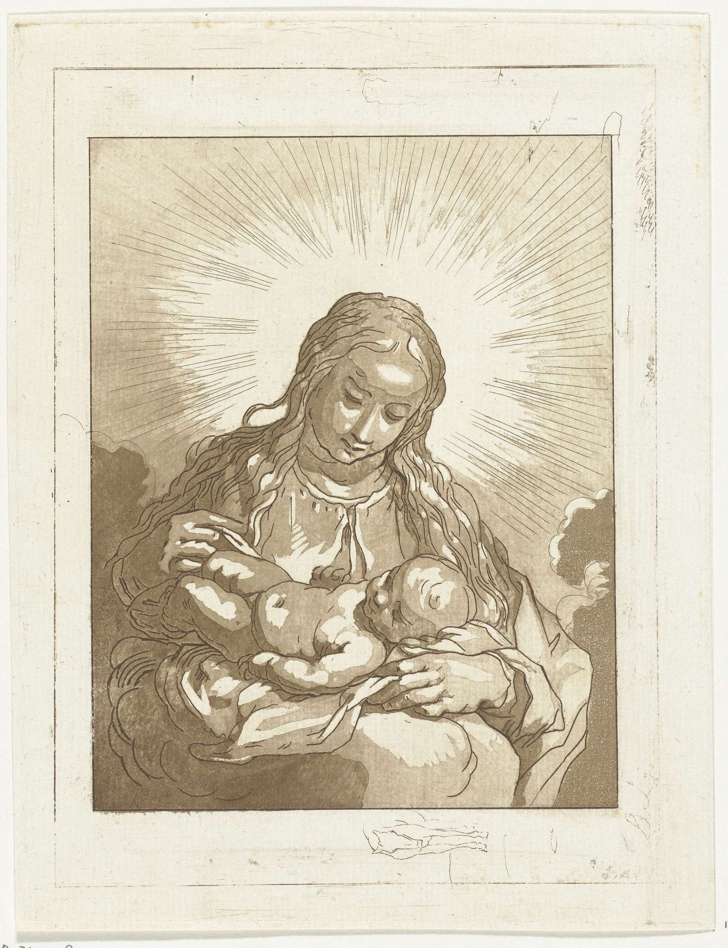Maria met kind by Anthonie van den Bos