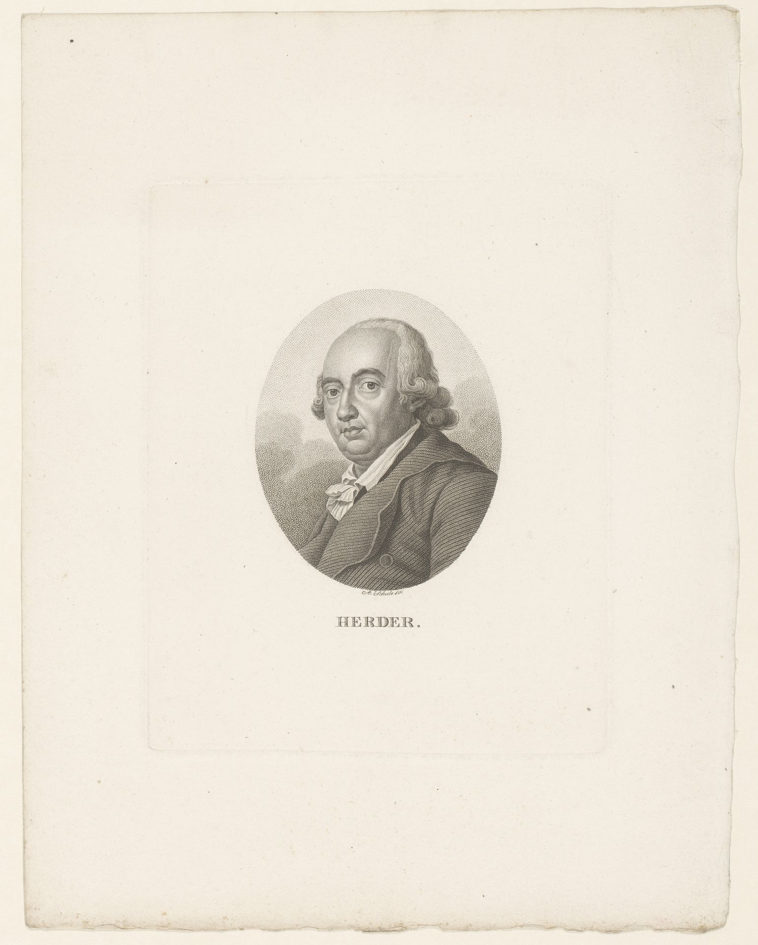 Portret van Johann Gottfried von Herder by Albert Schule