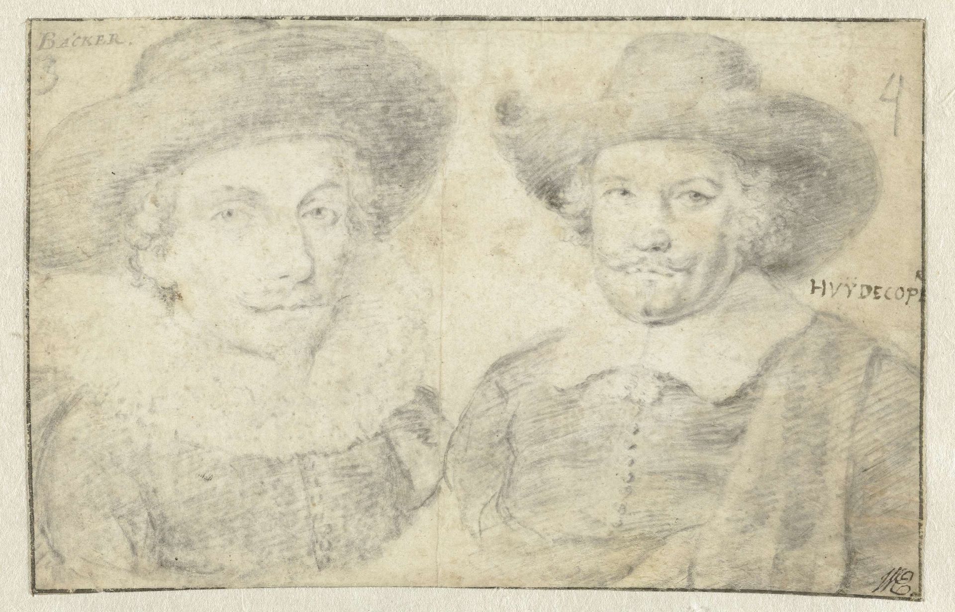 Portretten van Joris Backer en Jan Huydecoper van Maarseveen by Anonymous