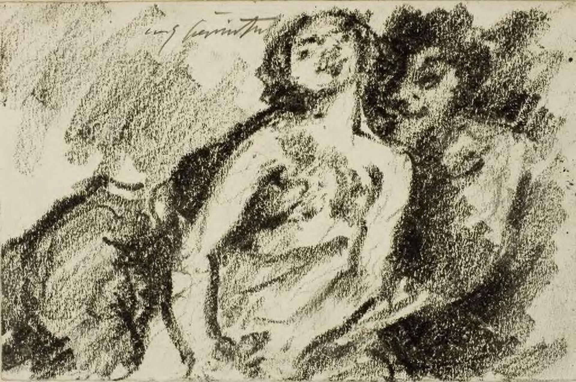 Amnon and Tamar, his sister (II Samuel 13:1-15) by Lovis Corinth
