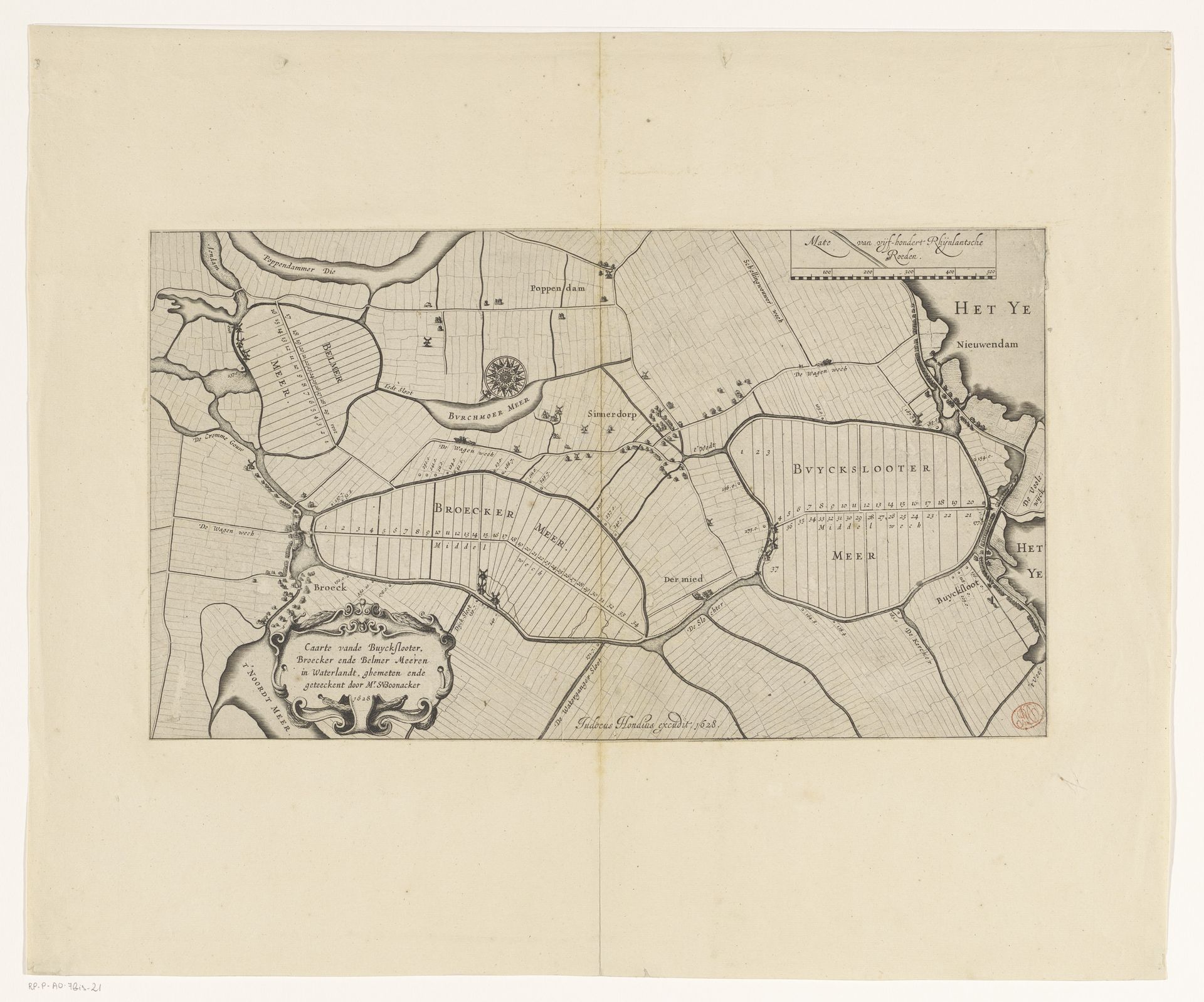 Kaart van de Buiksloter-, Broeker- en Bijlmermeerpolder by Anonymous