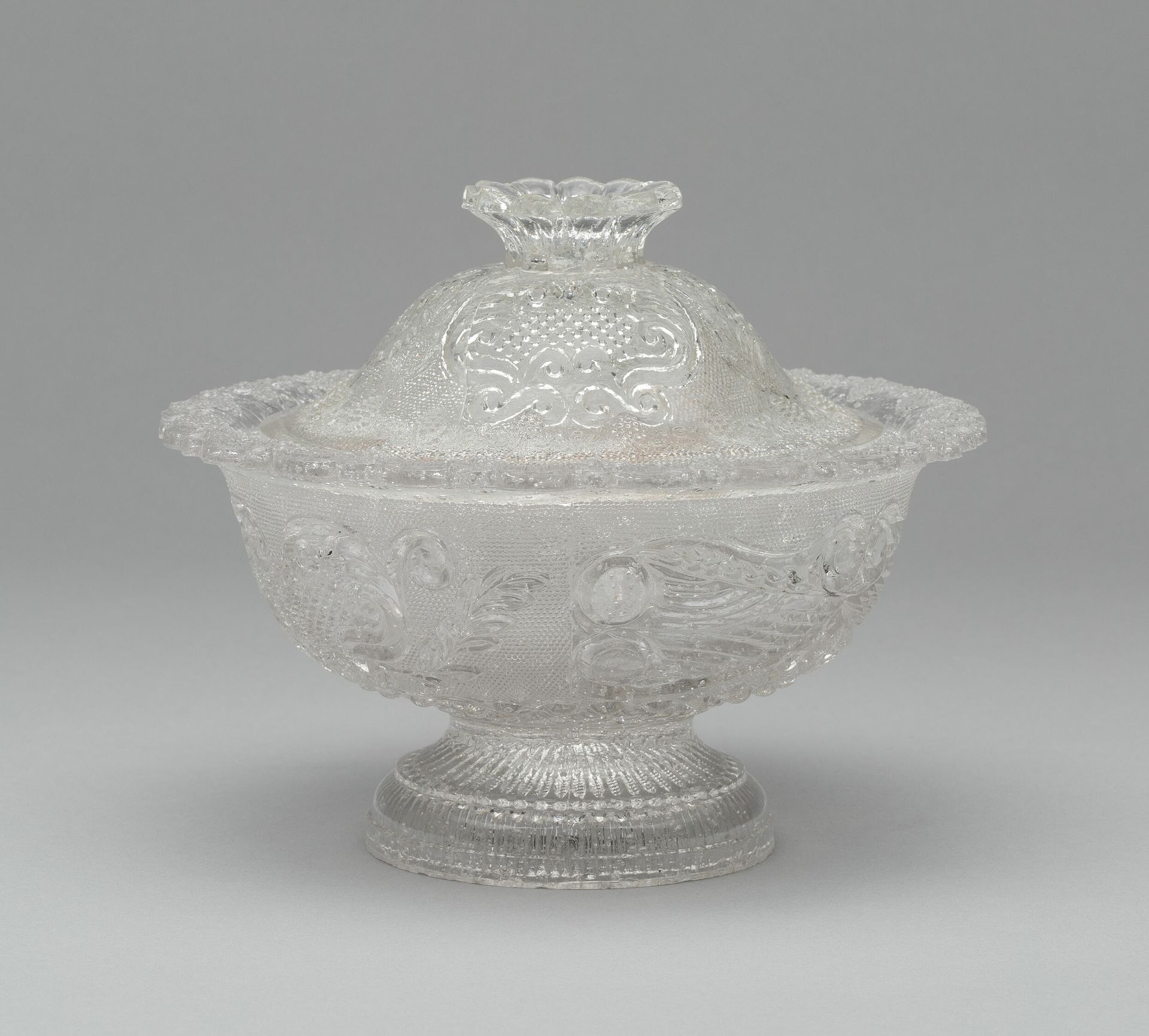 Covered Sugar Bowl by Boston and Sandwich Glass Company