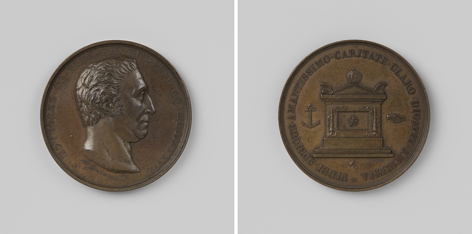 Overlijden van R. Honnorez, Grootarchivaris van de "Grande Loge d'Administration" te Brussel by Jean-Baptiste Clément Jouvenel