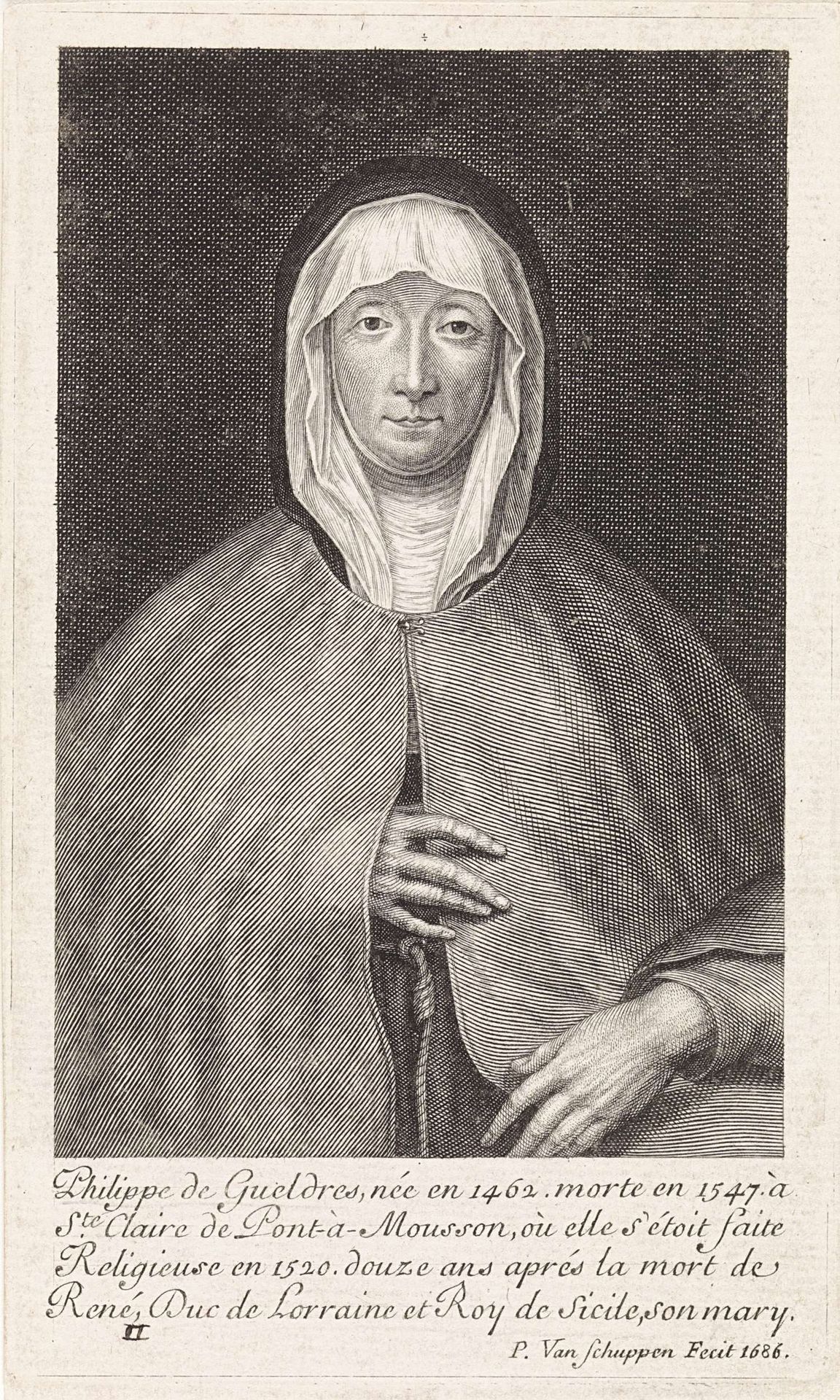 Portret van Philippine van Gelder by Pieter van Schuppen