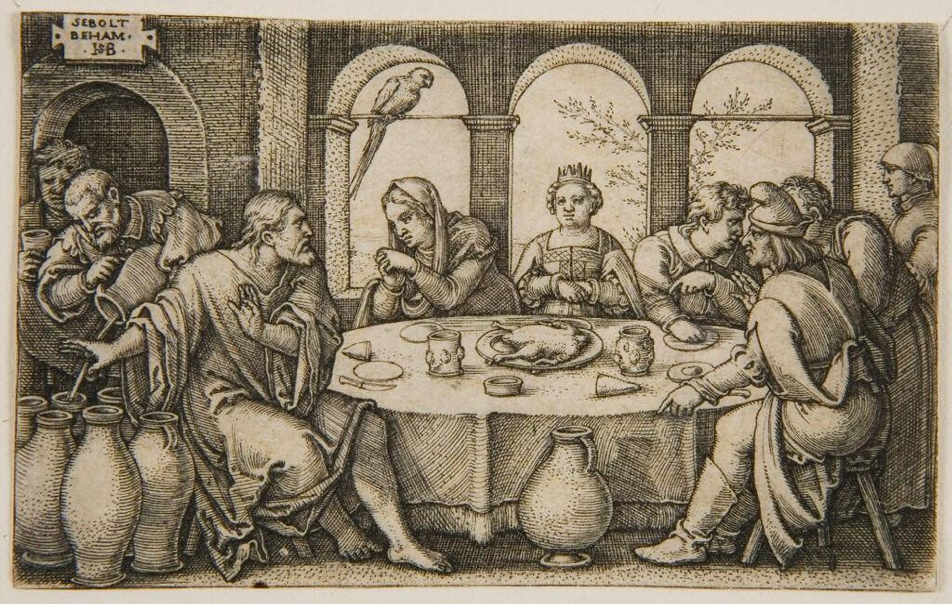 Marriage Feast at Cana by Sebald Beham
