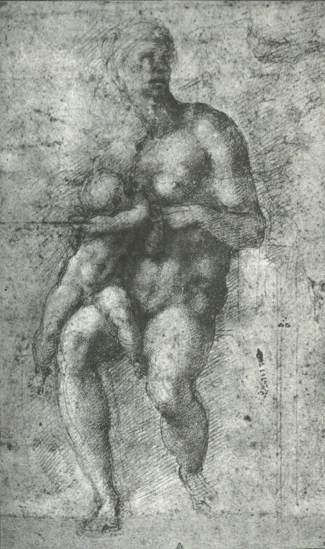 Study for a "Holy Family with the Infant St.John" by Michelangelo