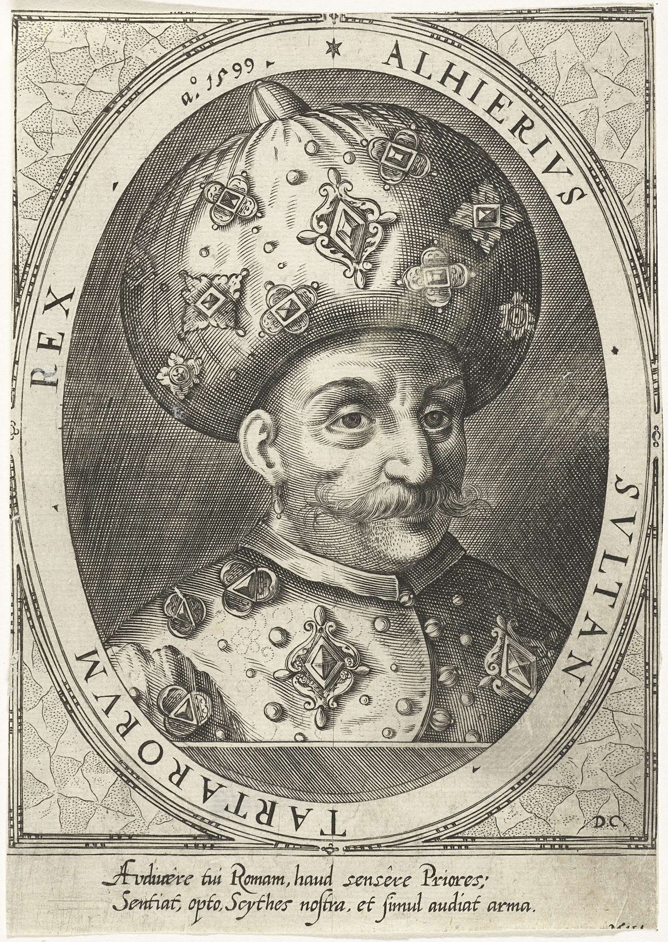 Portret van sultan Alhierius by Dominicus Custos