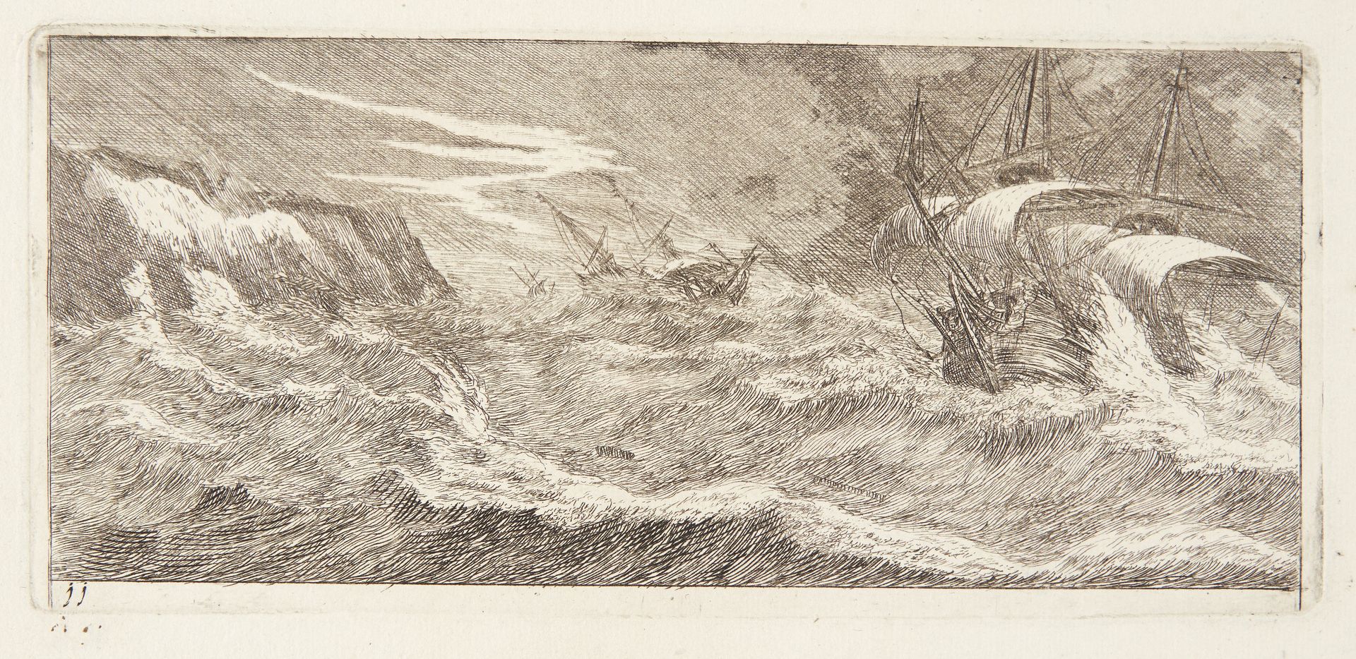 Sejlskibe i storm by Reinier Nooms