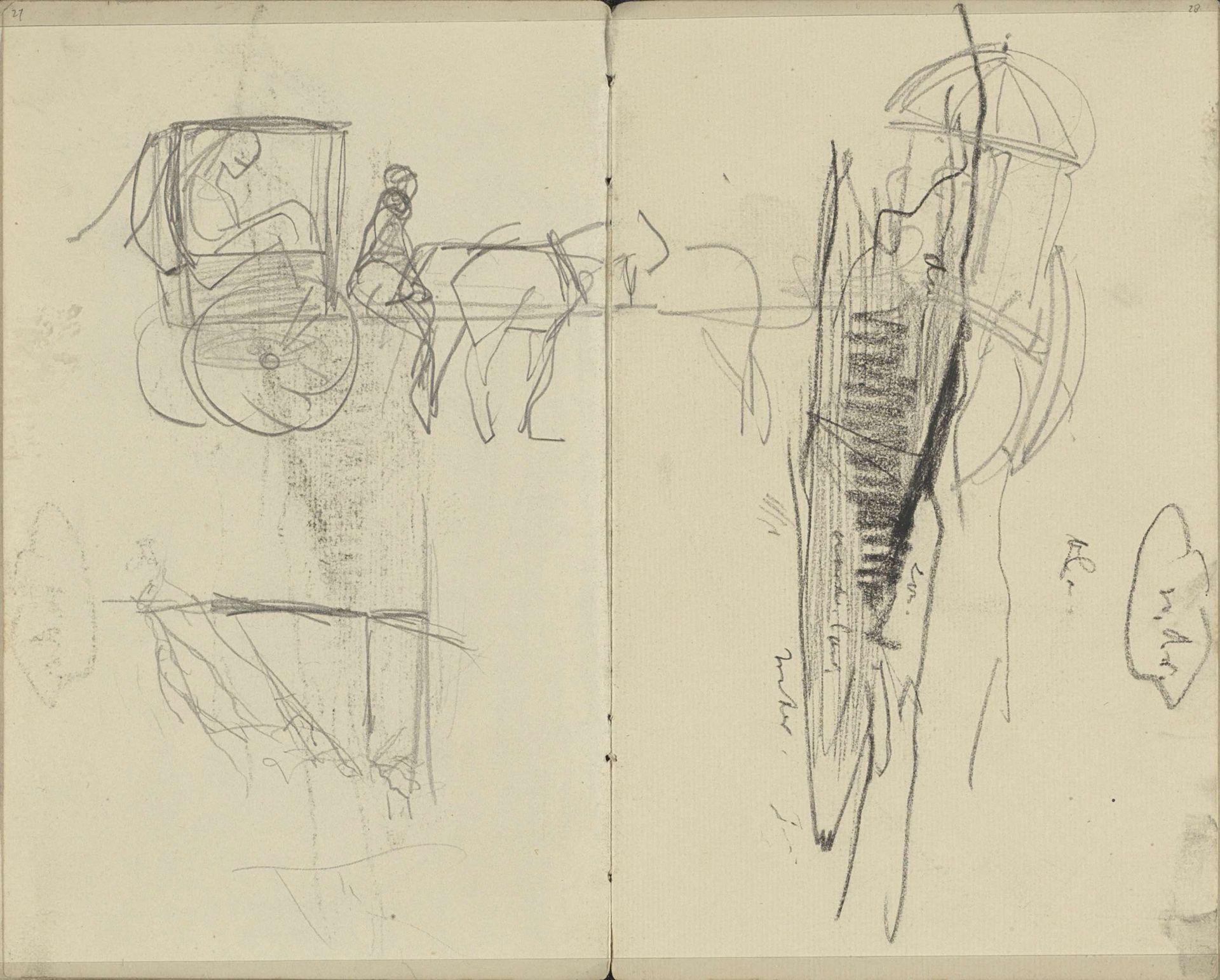 Duinlandschap en paardenkarren by George Hendrik Breitner