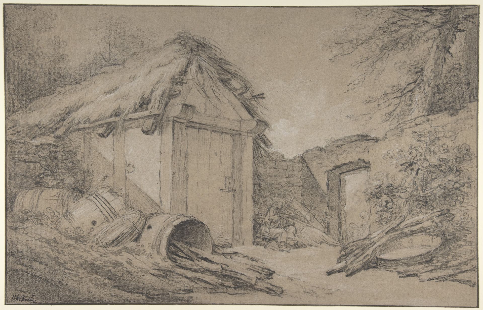 Farmyard by Charles Michel Ange Challe