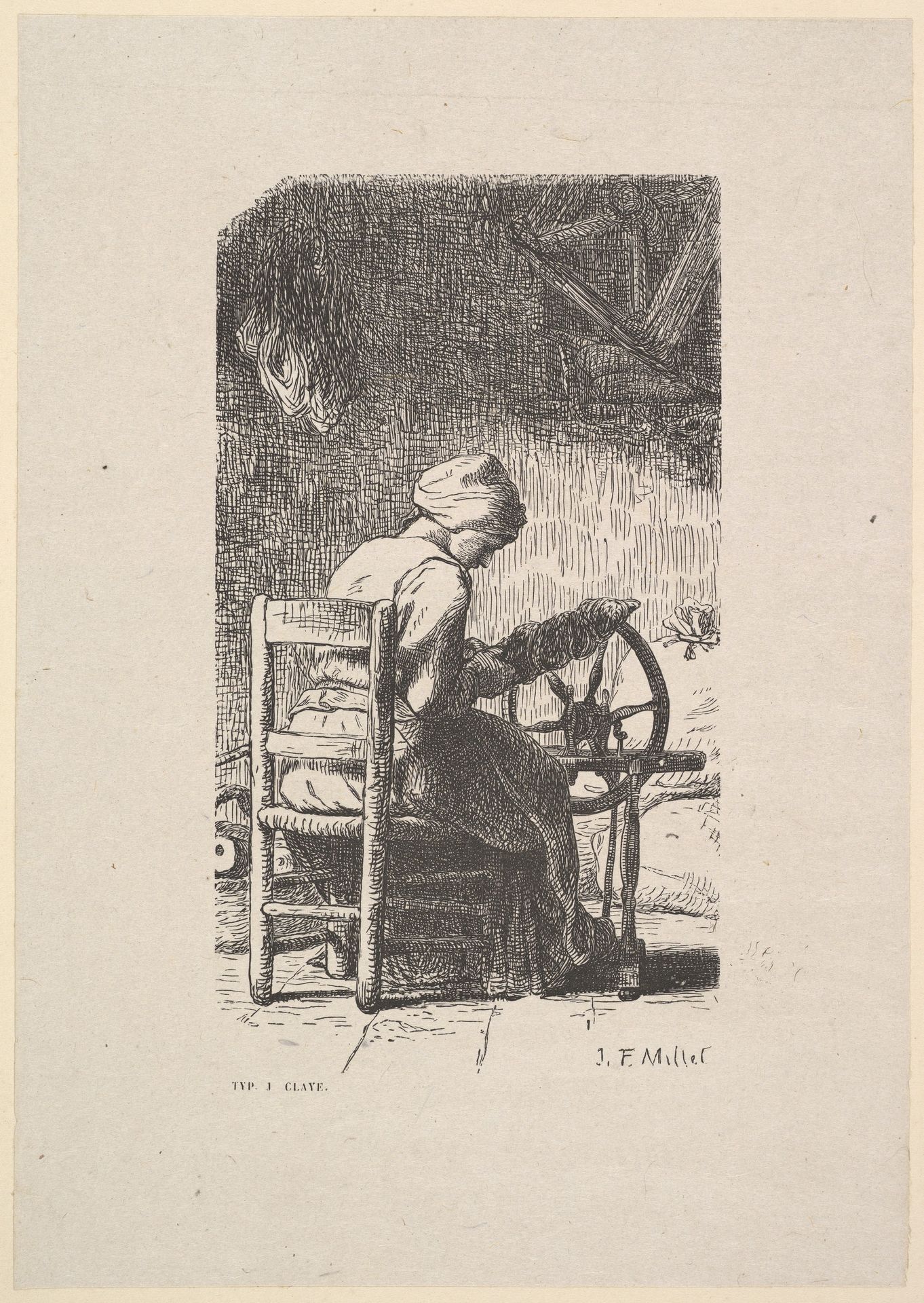 The Spinner by Jean-François Millet