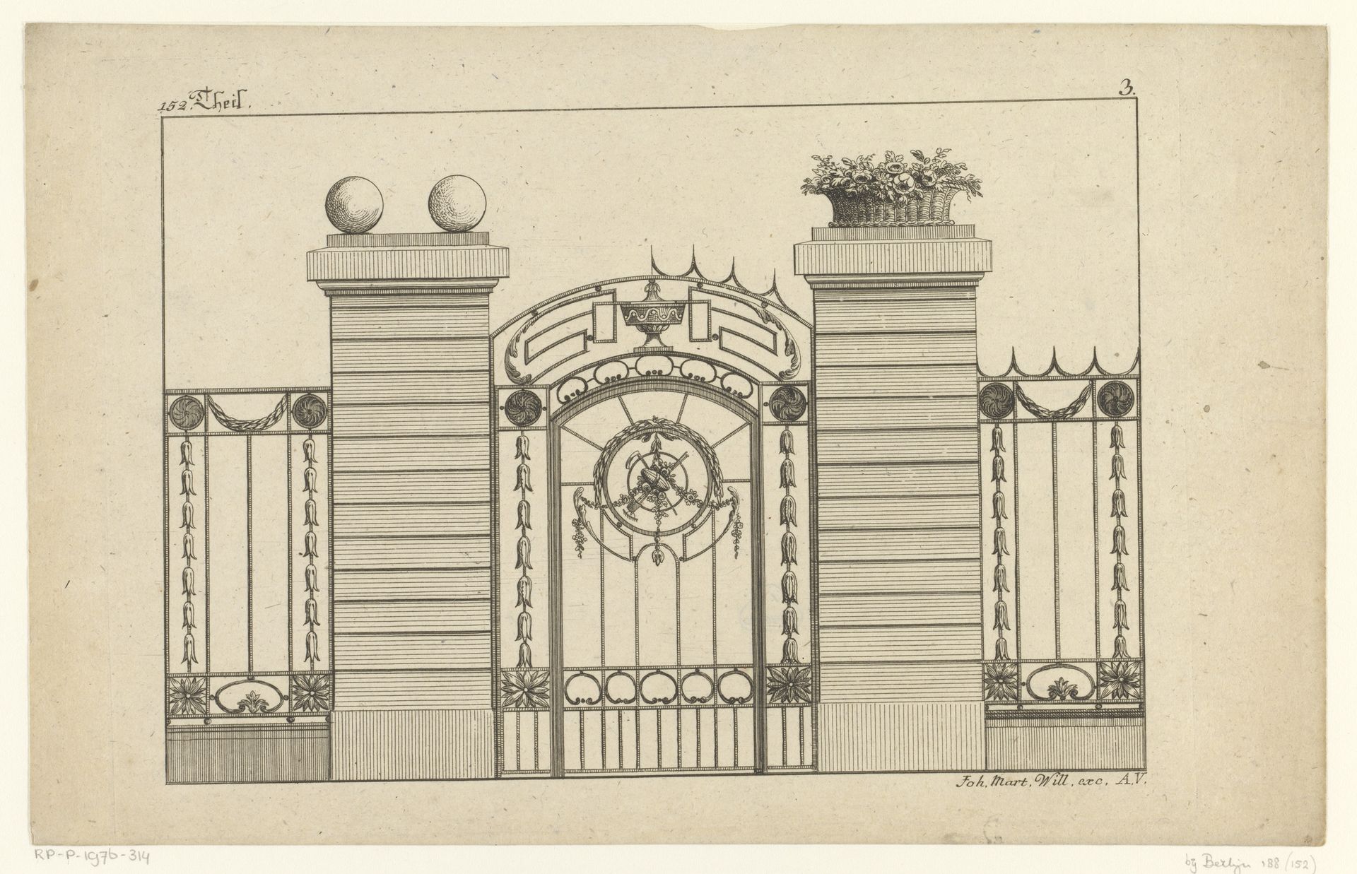 Poort met hekwerk by Anonymous