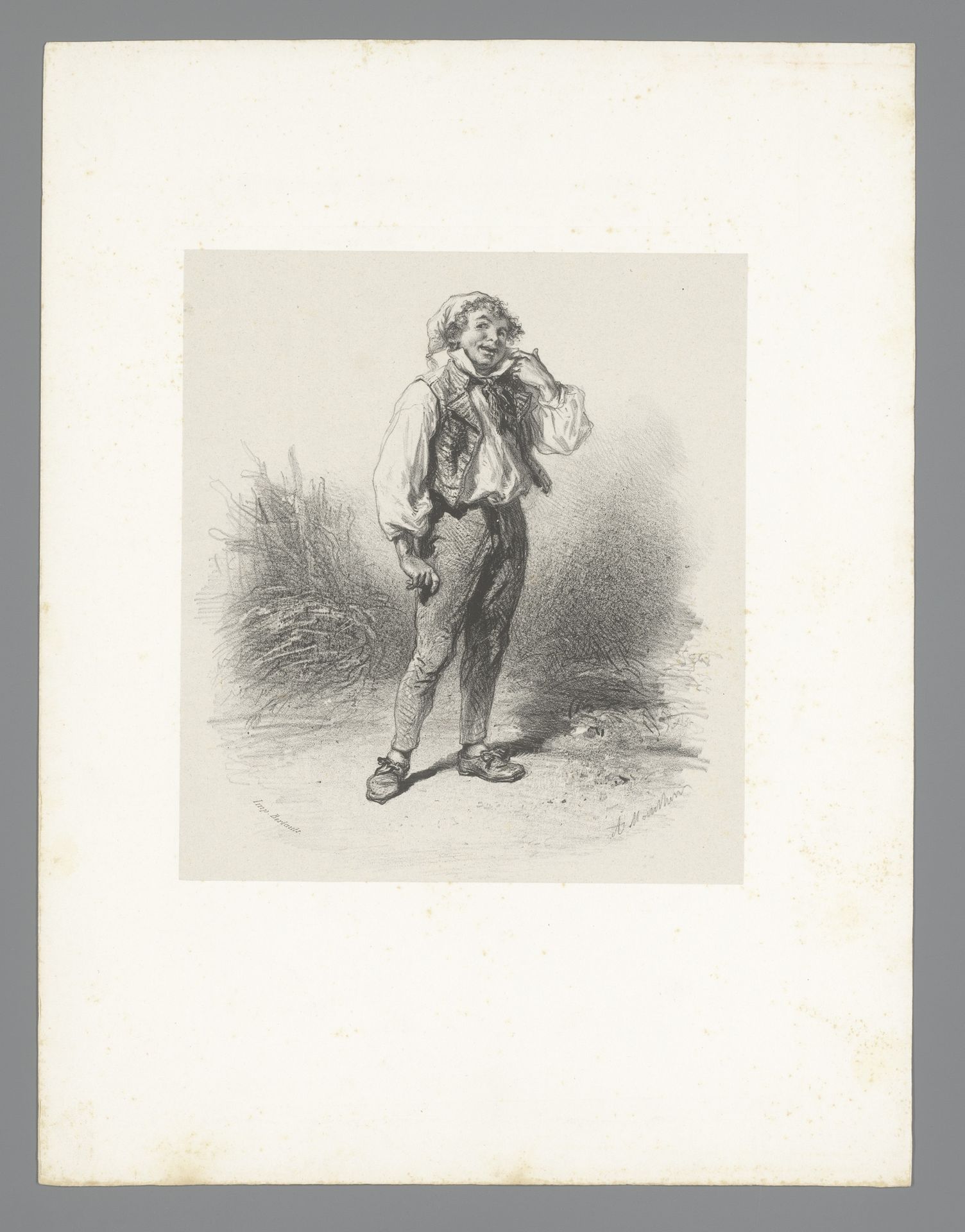 Staande man met puntmuts by Adolphe Mouilleron