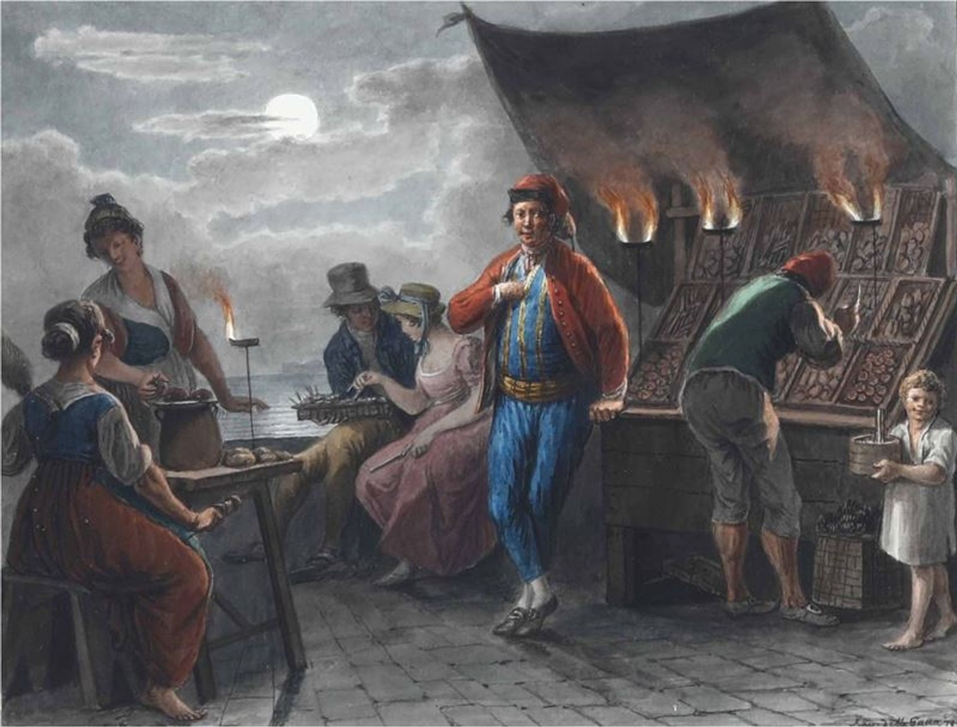 Oyster and seafood seller by Saverio della Gatta