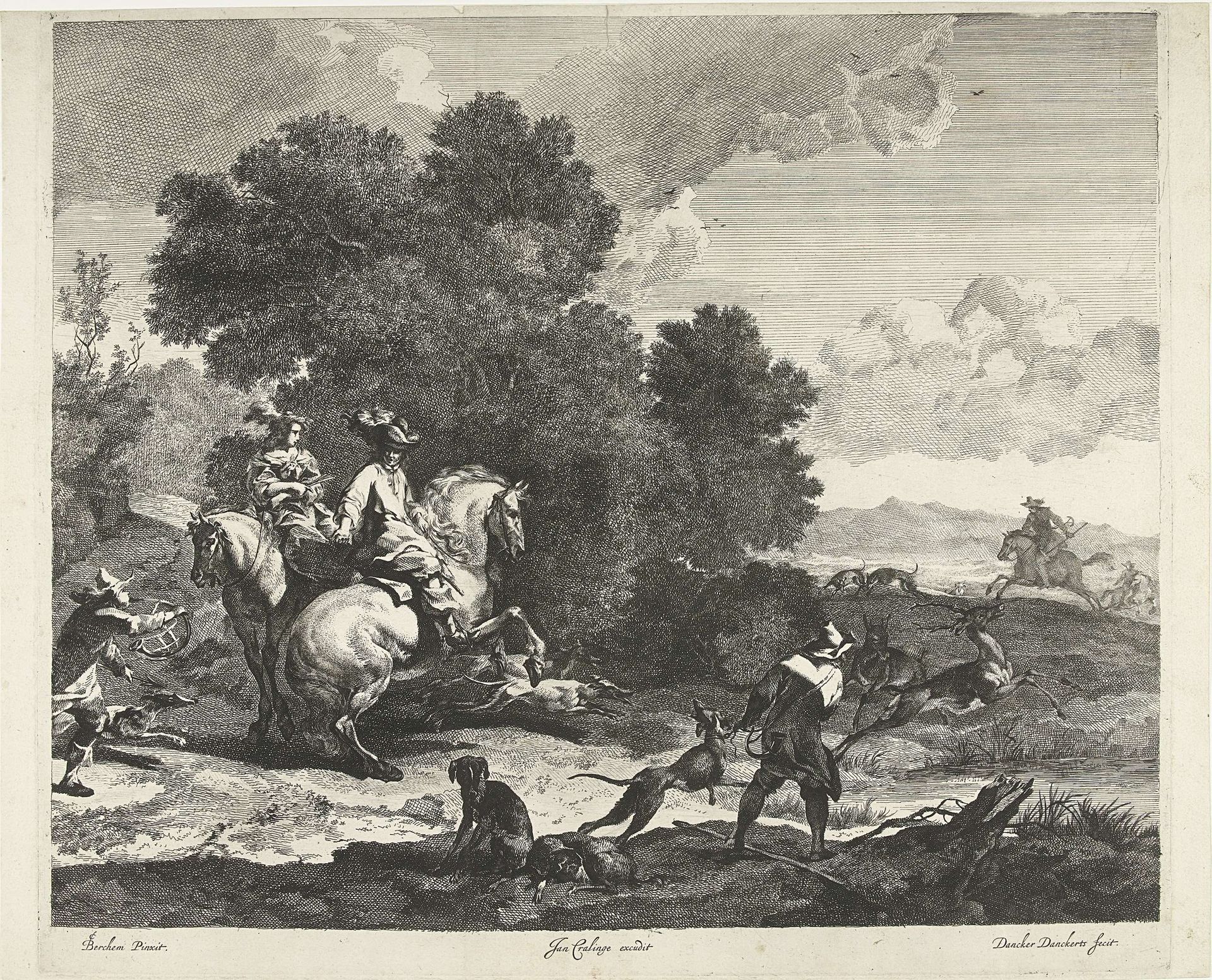 Hertenjacht by Dancker Danckerts