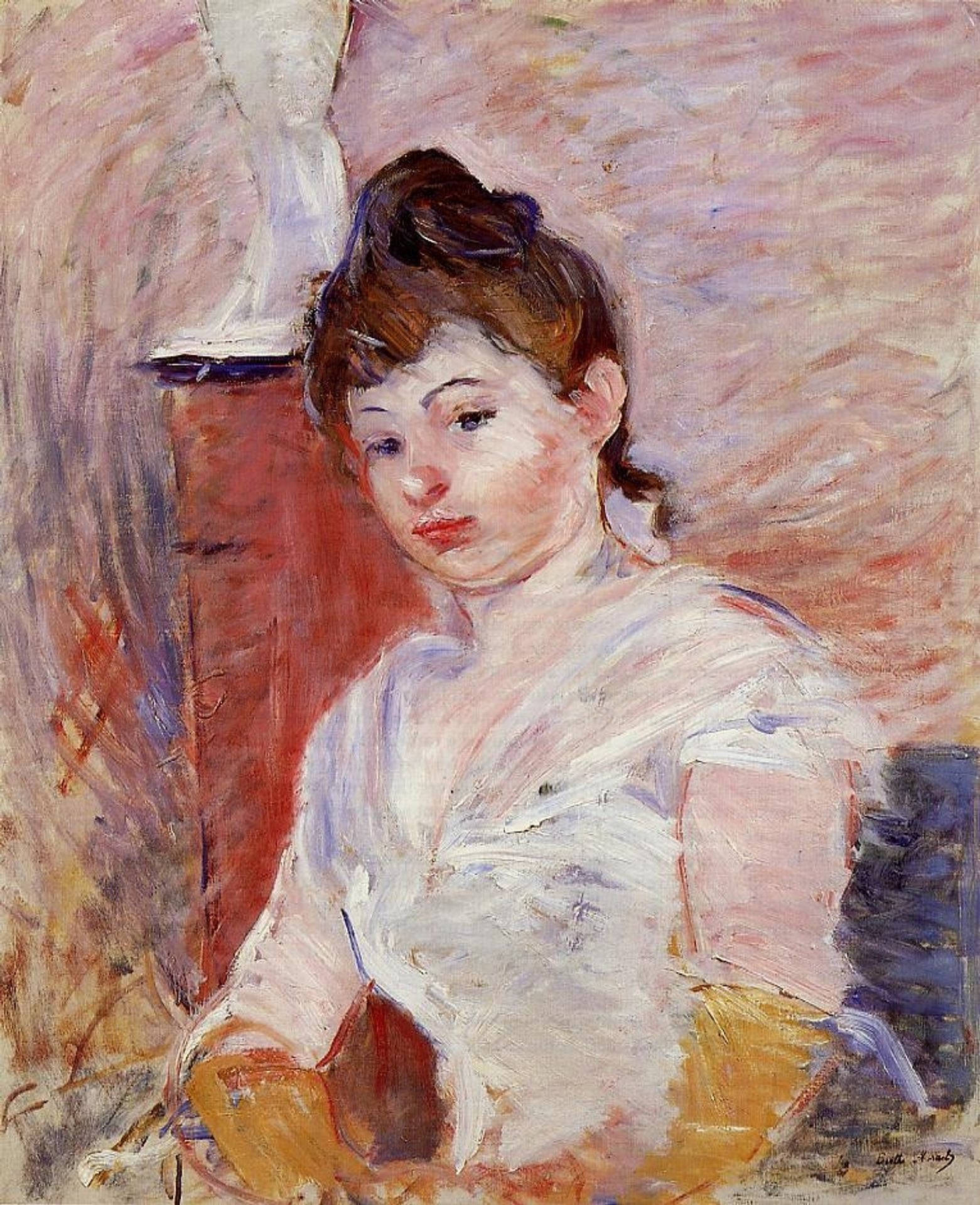 Young Girl in White by Berthe Morisot