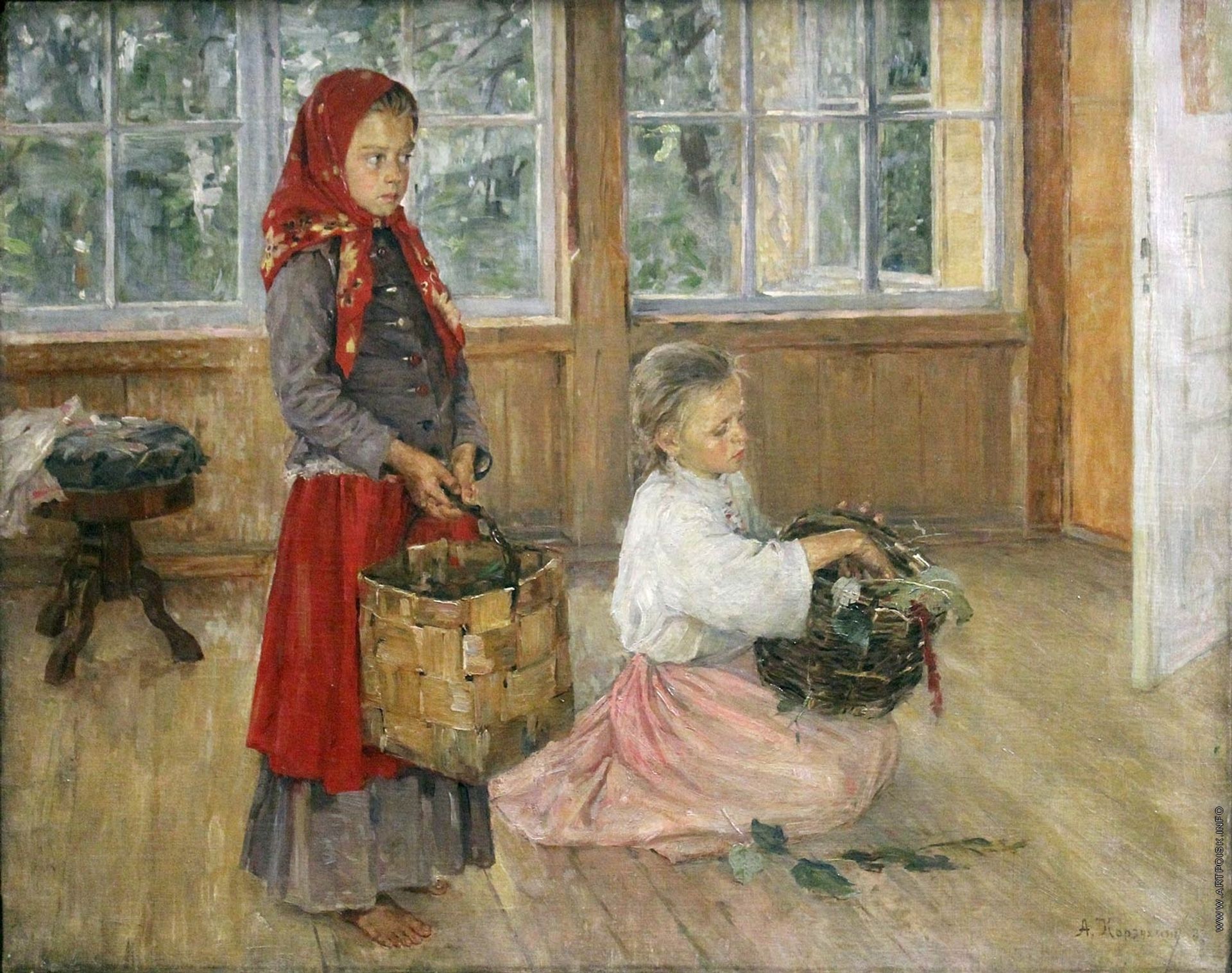 Children On The Terrace by Alexei Korzukhin