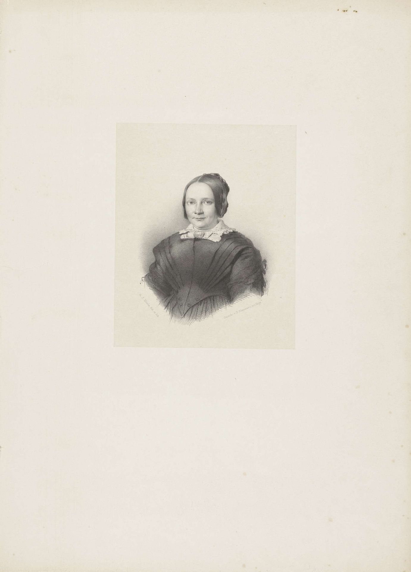 Portret van Anna Louisa Geertruida Bosboom-Toussaint by Adrianus Johannes Ehnle