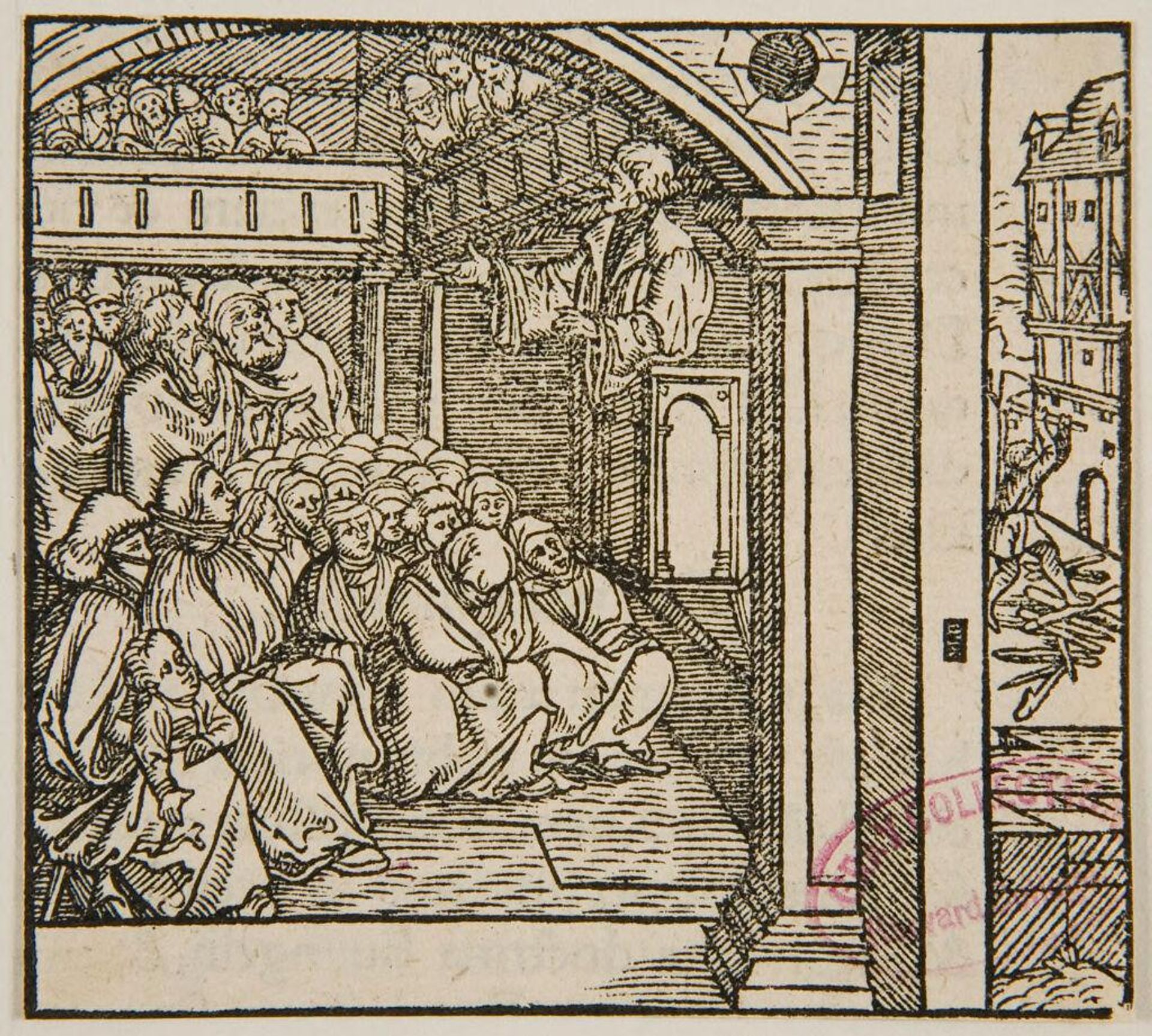 Preacher delivering a sermon by Anonymous