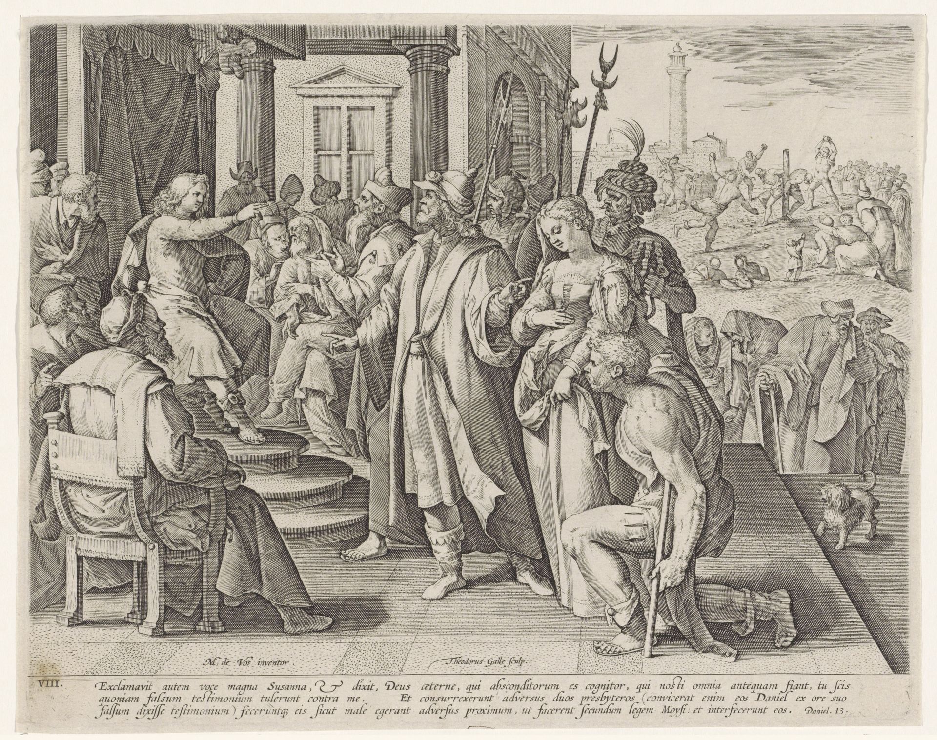 Susanna en de ouderlingen: het achtste Gebod by Theodoor Galle