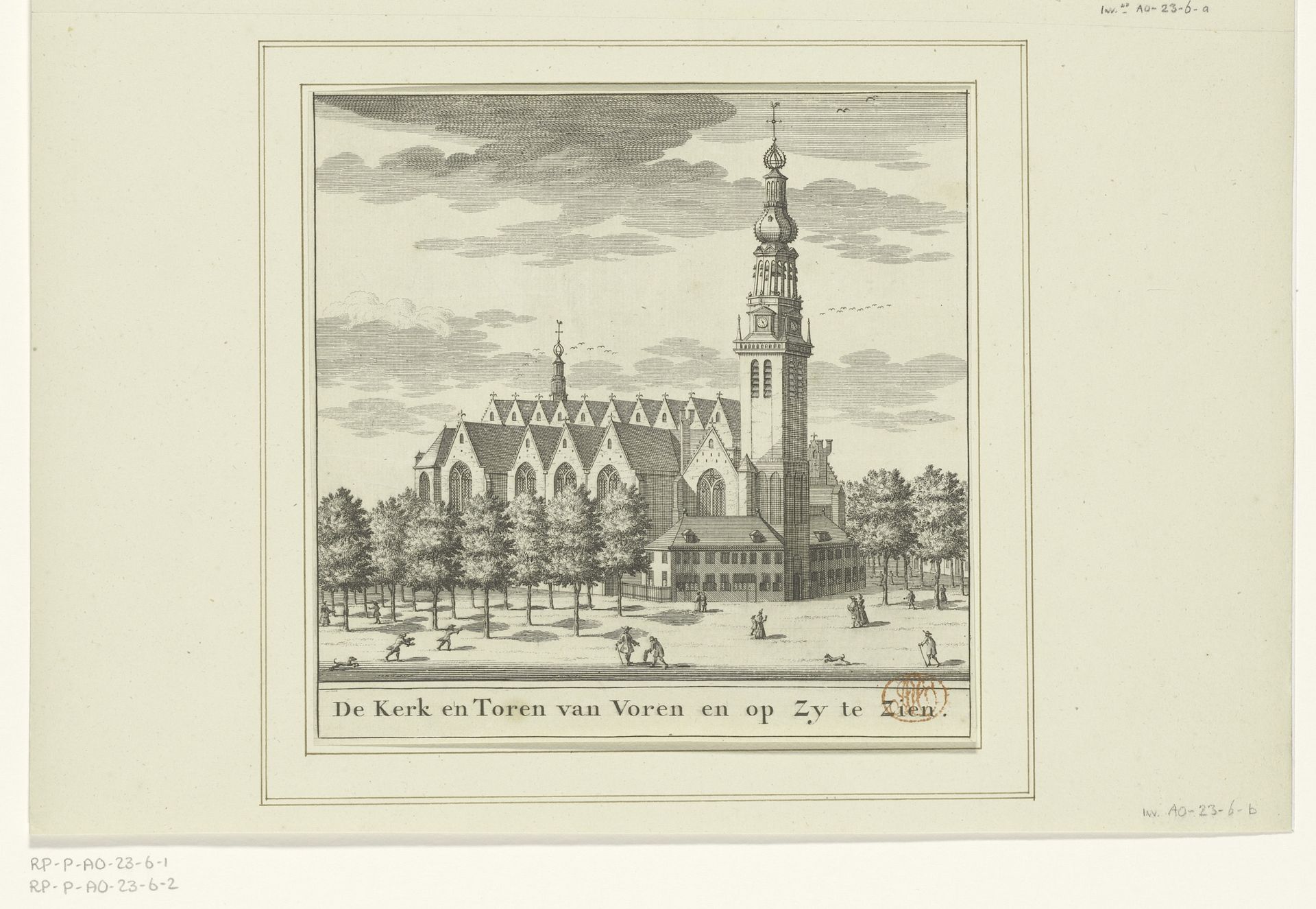 Gezicht op de zijkant van de Oude Kerk te Amsterdam by Daniël Stopendaal