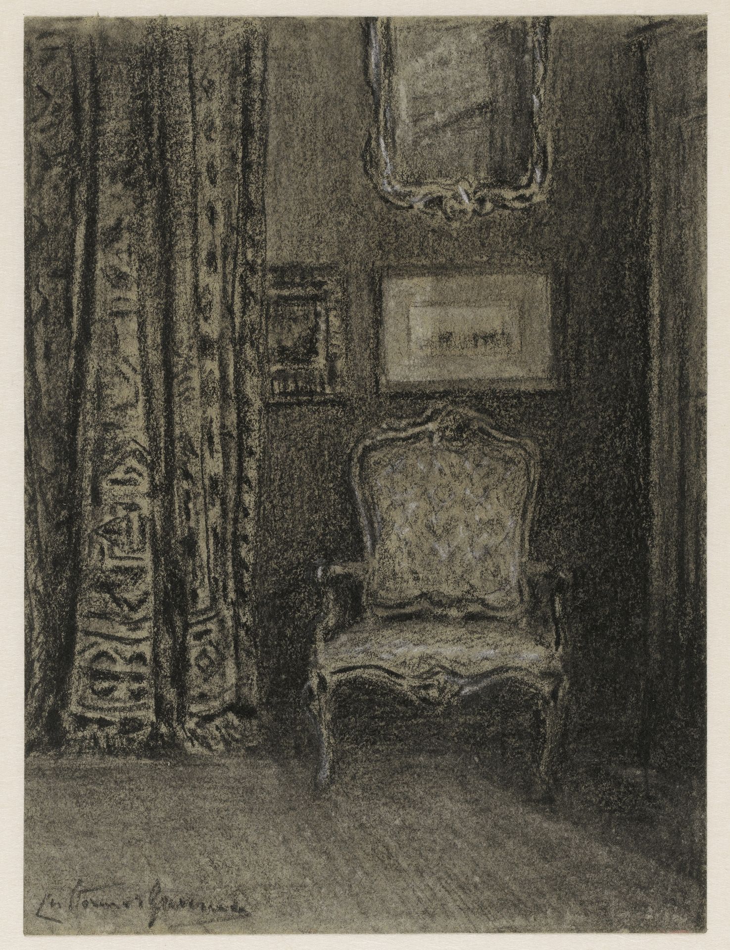 Kamerinterieur in de Rue du Trône 190 te Brussel by Carel Nicolaas Storm van 's-Gravesande