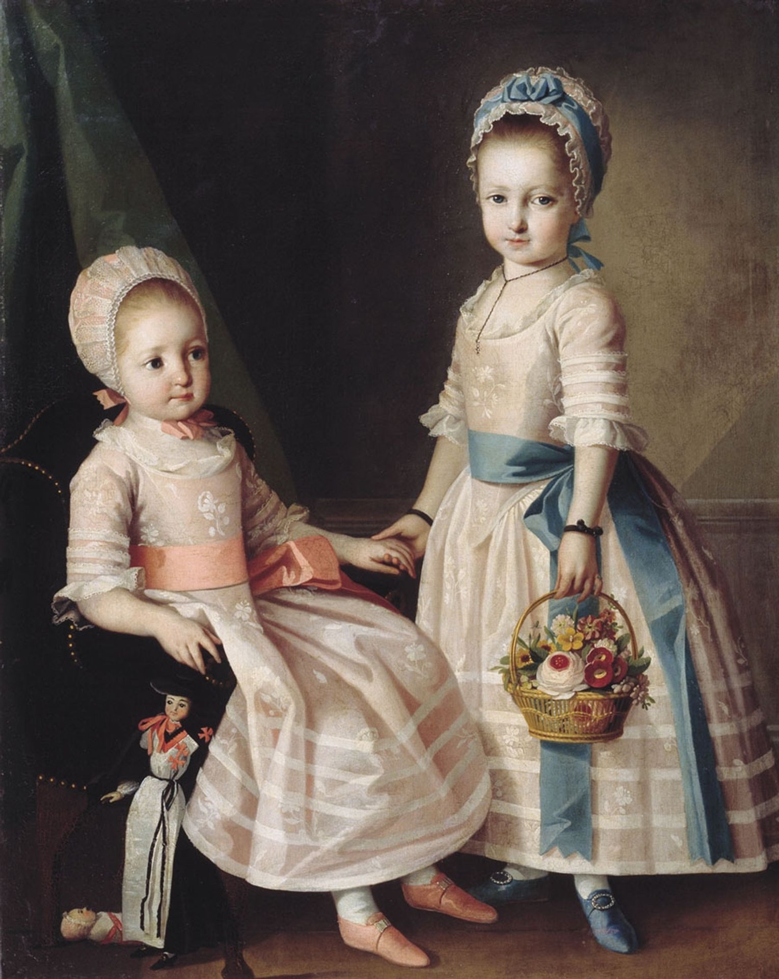 Portrait of Two Sisters by Carl-Ludwig Johann Christineck