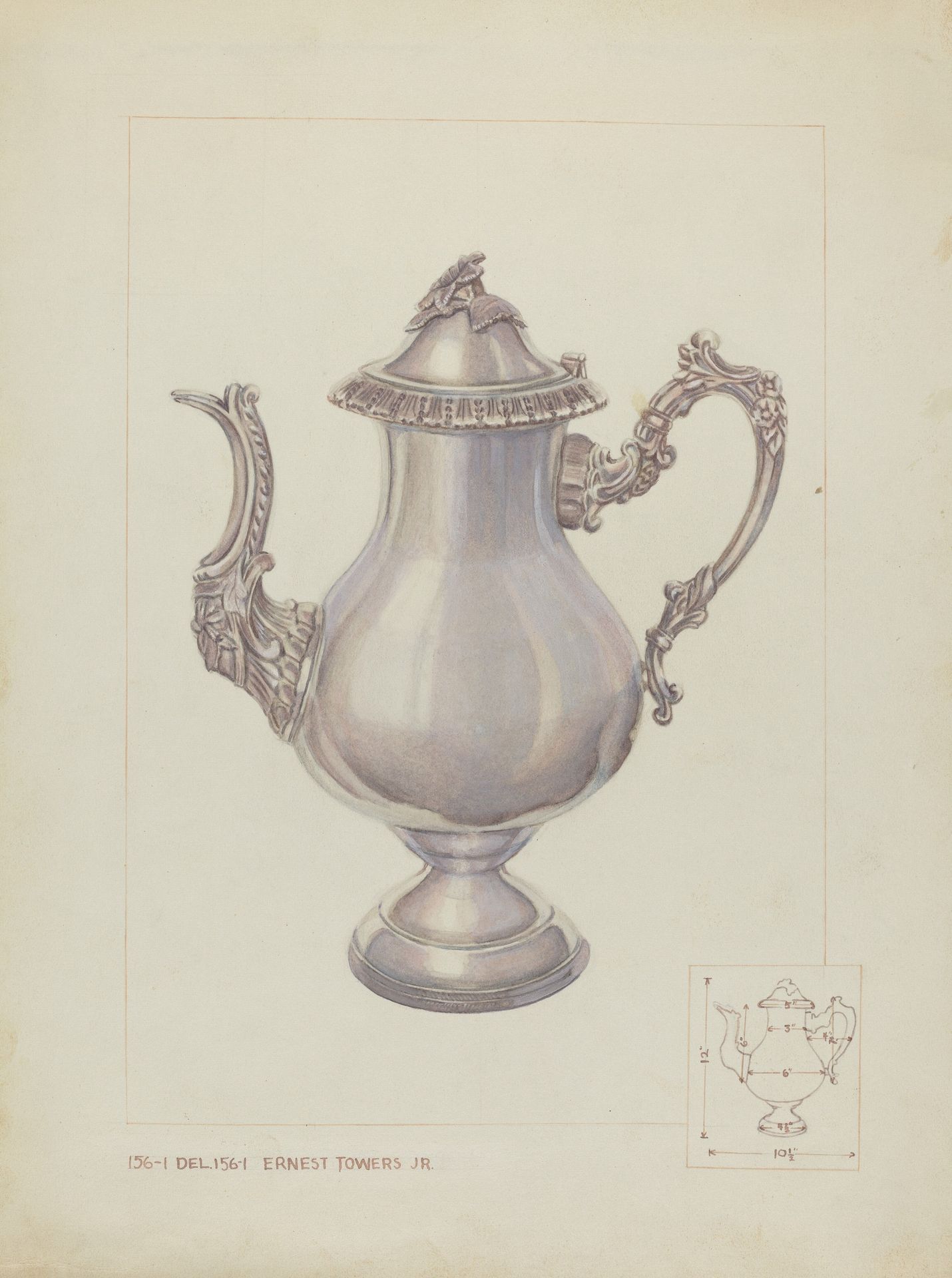 Silver Coffee Pot by Ernest A. Towers, Jr.