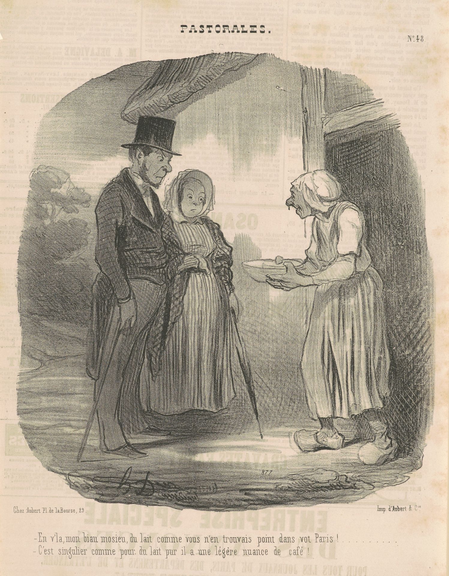 Femme de lettre humanitaire se livrant sur l'homme ... by Honoré Daumier