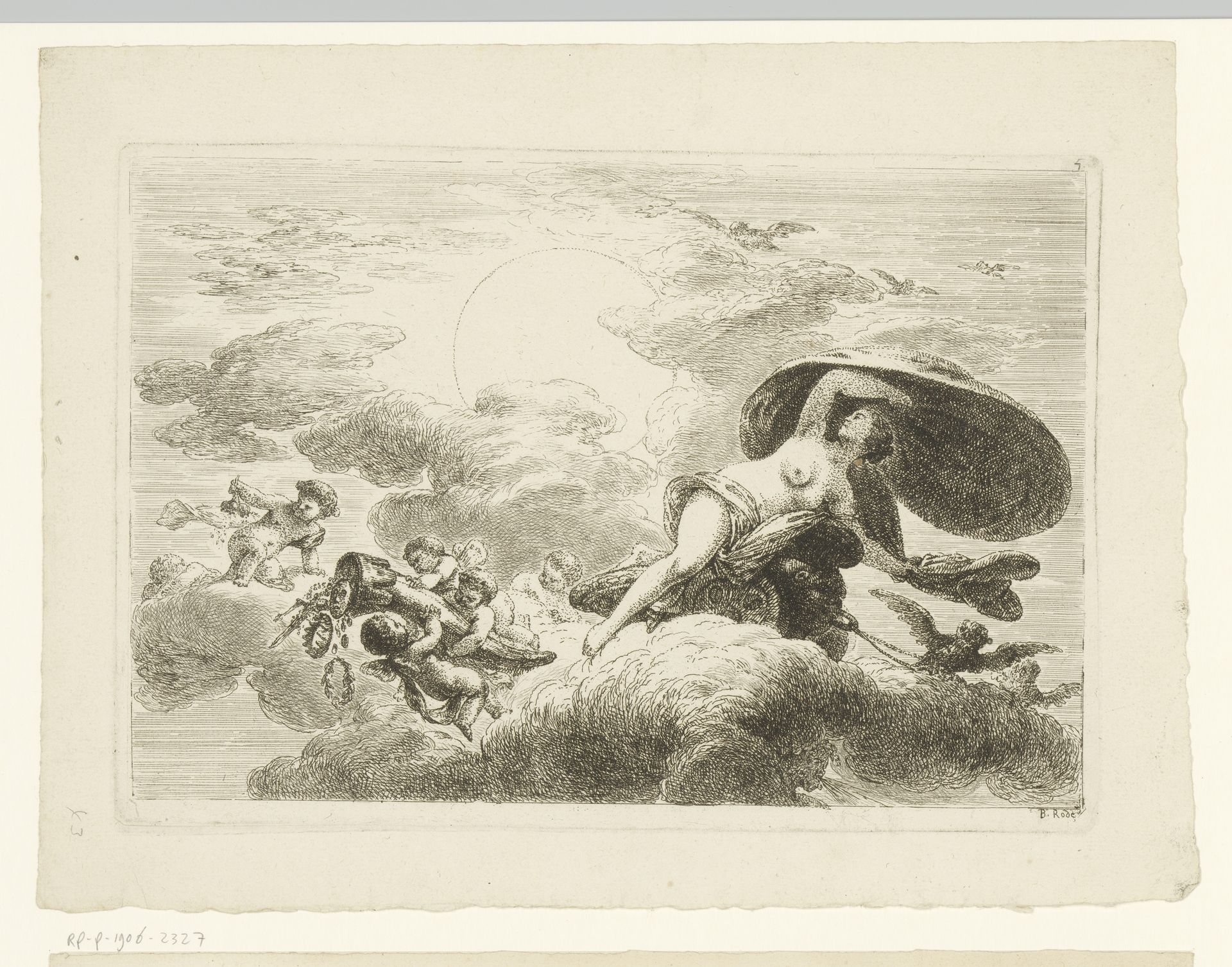 Allegorie van de nacht by Christian Bernhard Rode