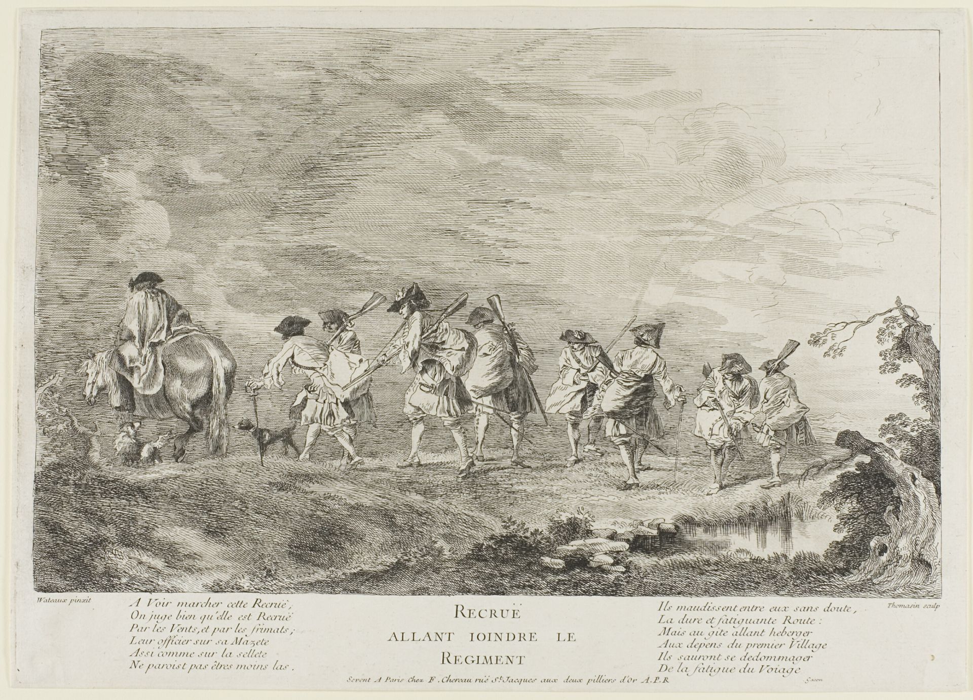 Recruits Going to Join the Regiment by Henri Simon Thomassin