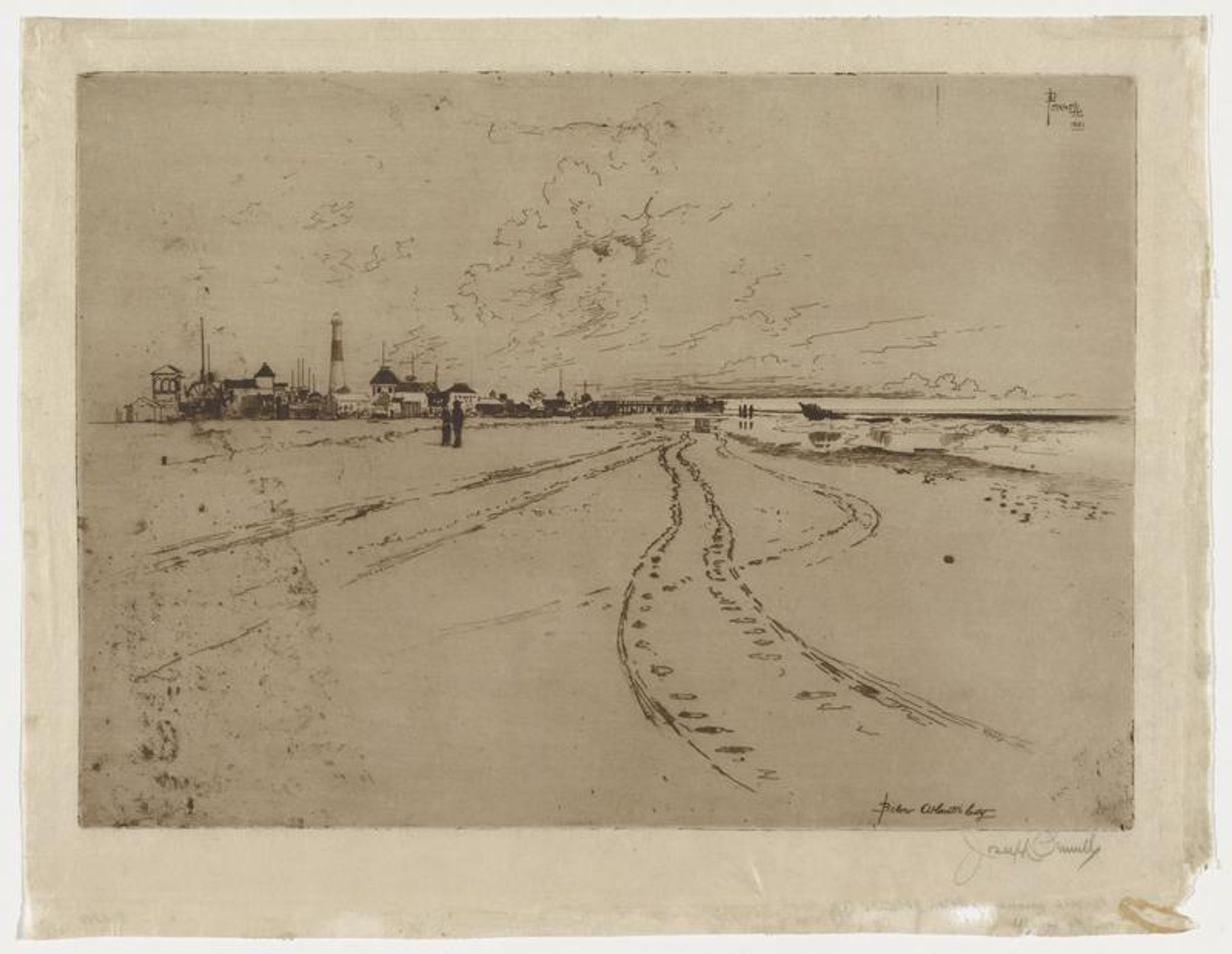 Below Atlantic City by Joseph Pennell