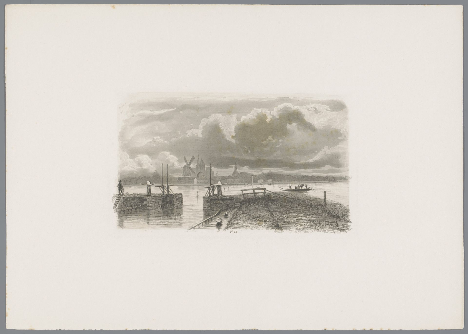 Gezicht op Den Bosch, 1855 by Dirk Jurriaan Sluyter