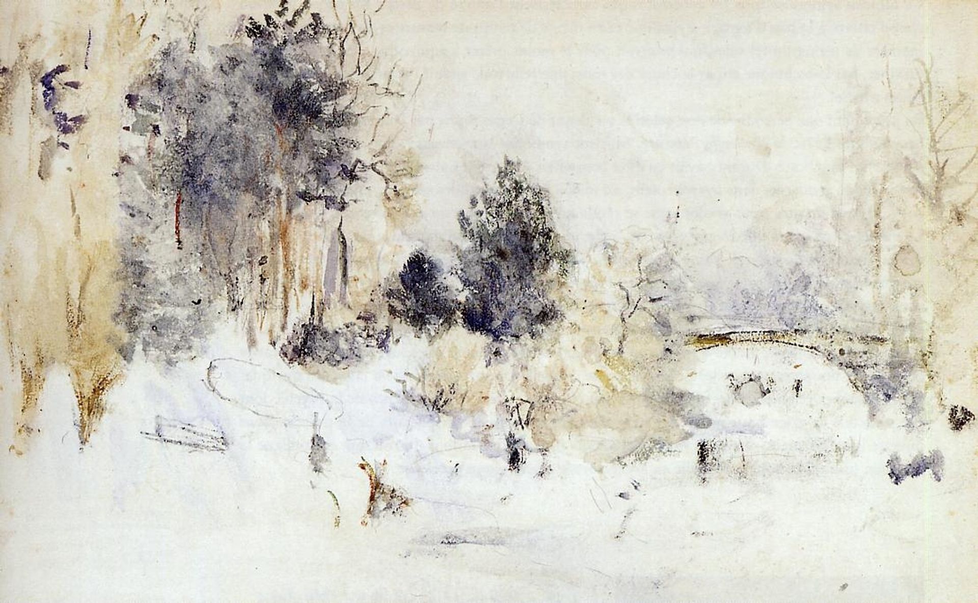 Snowy Landscape (aka Frost) by Berthe Morisot
