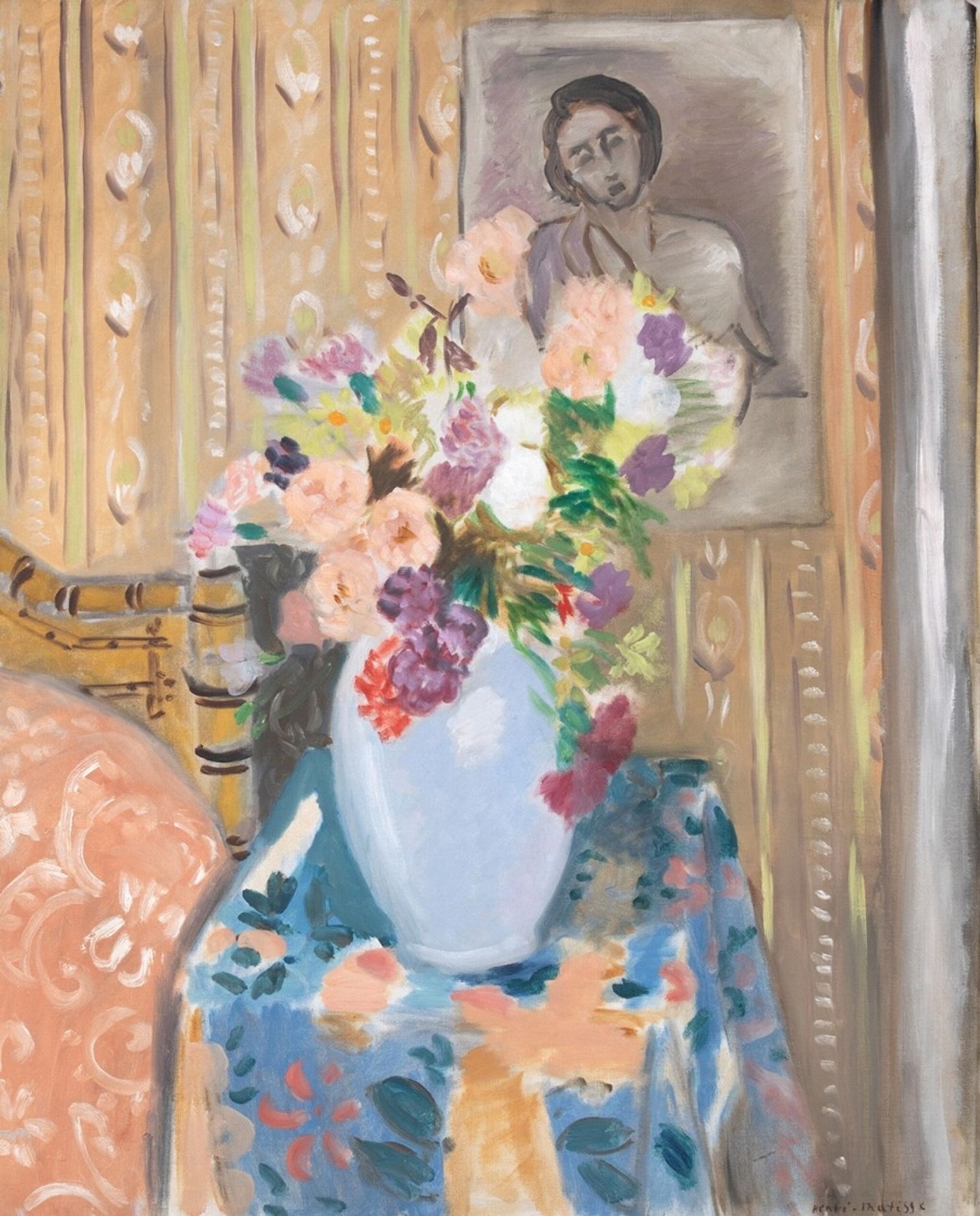 Fleurs ou Fleurs devant un portrait by Henri Matisse