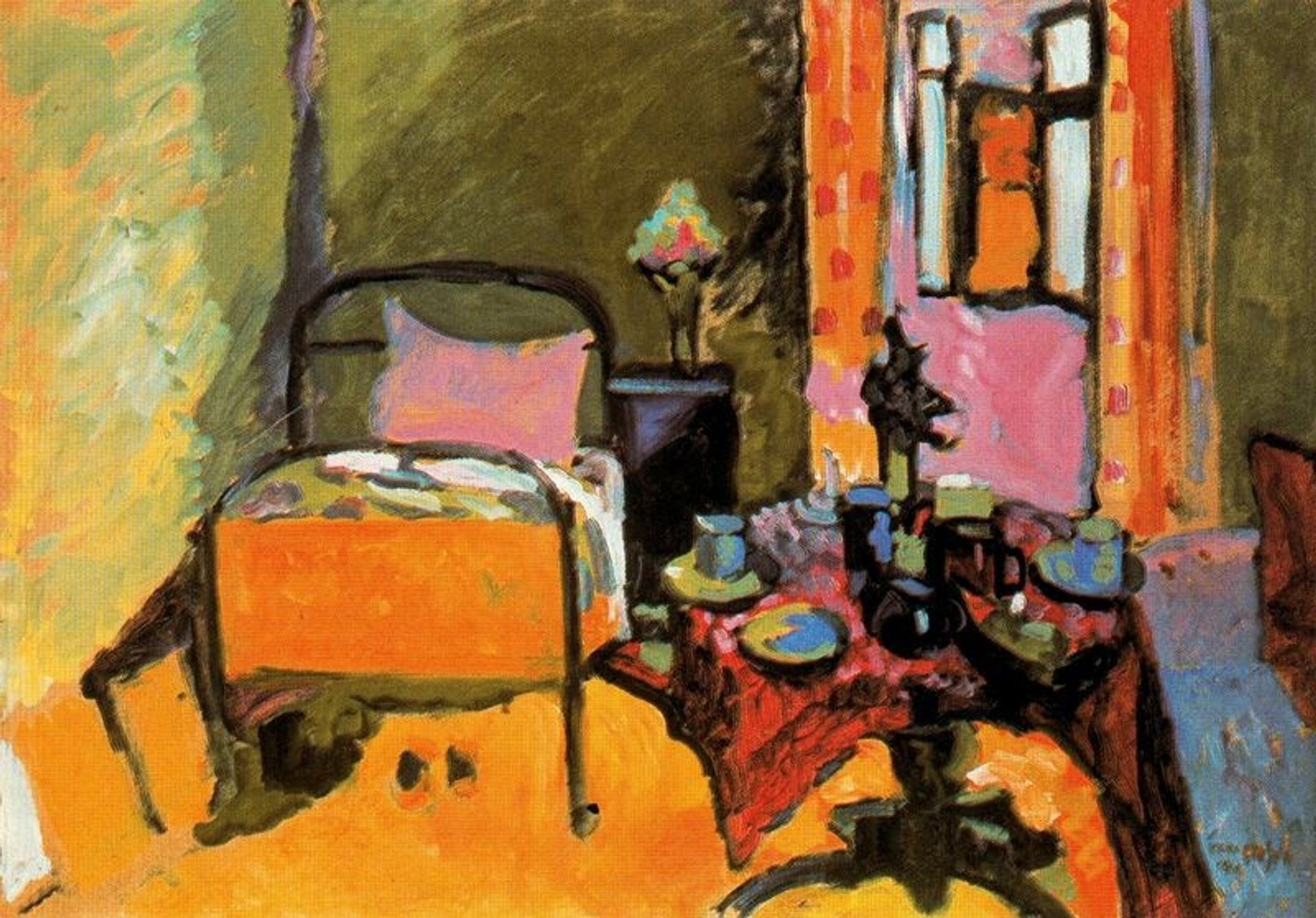 Bedroom in Aintmillerstrasse by Wassily Kandinsky