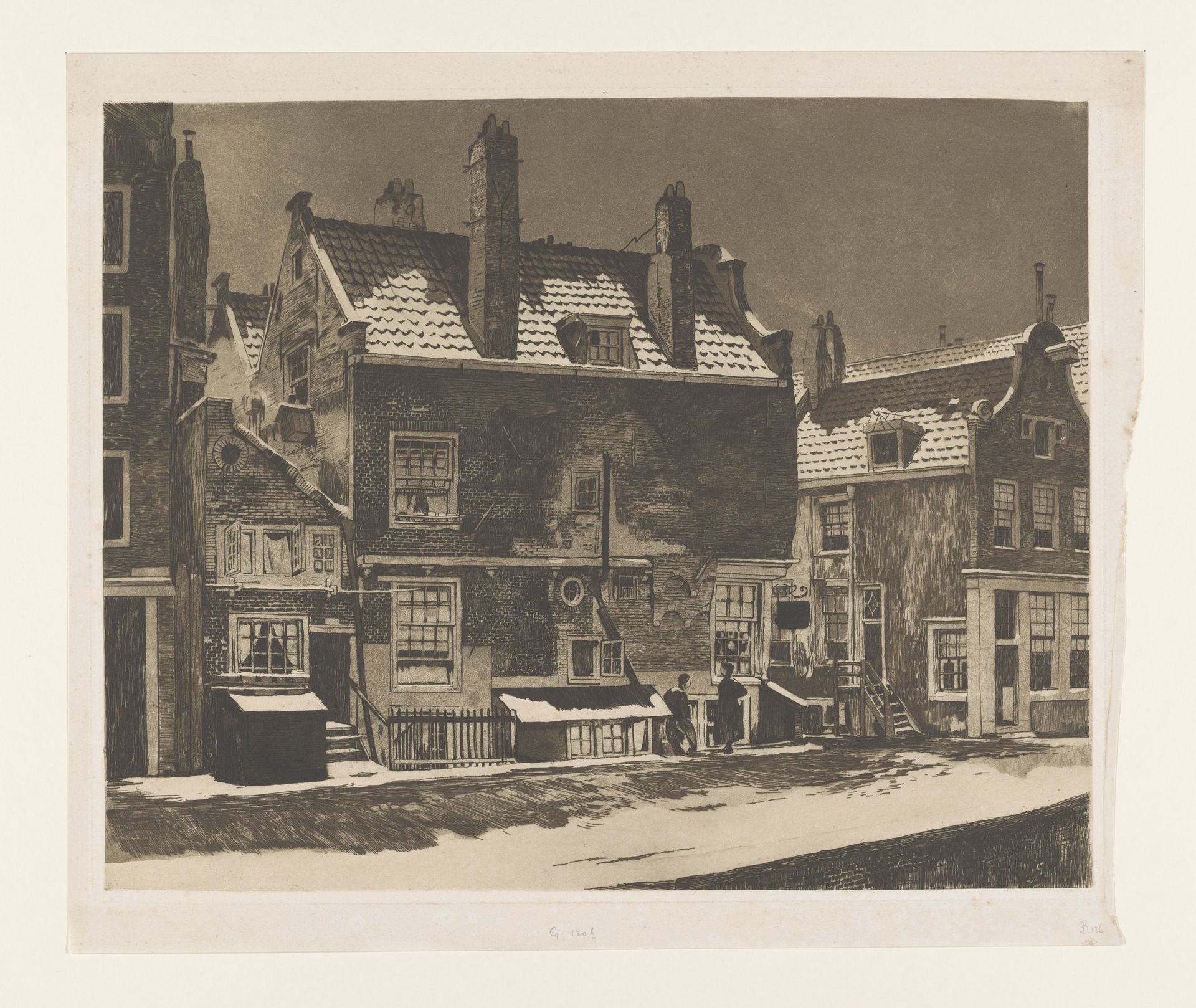 Gezicht op de Krom Boomssloot in Amsterdam by Willem Witsen