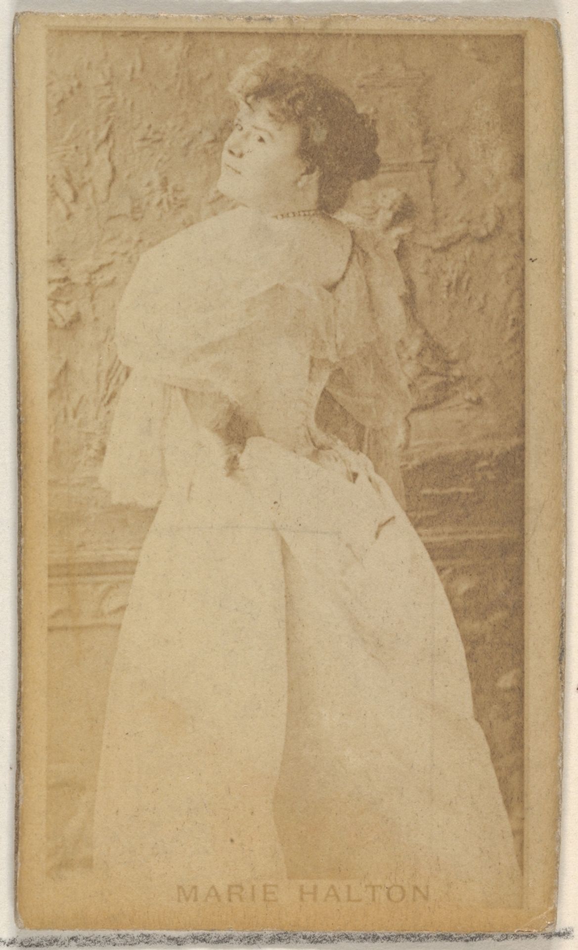 Marie Halton, from the Actors and Actresses series (N45, Type 8) for Virginia Brights Cigarettes by Allen & Ginter