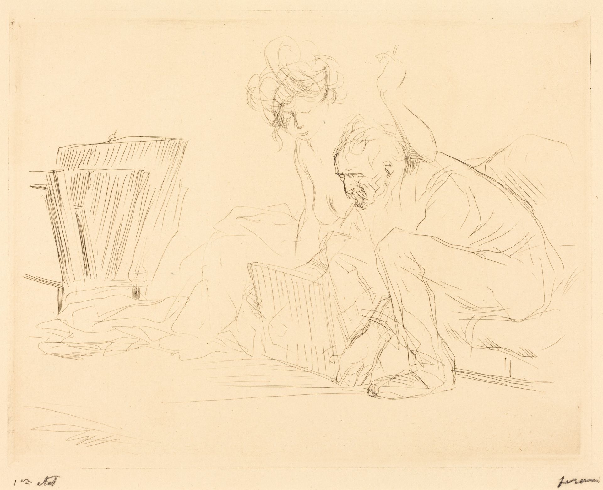 The Model's Rest (second plate) by Jean-Louis Forain