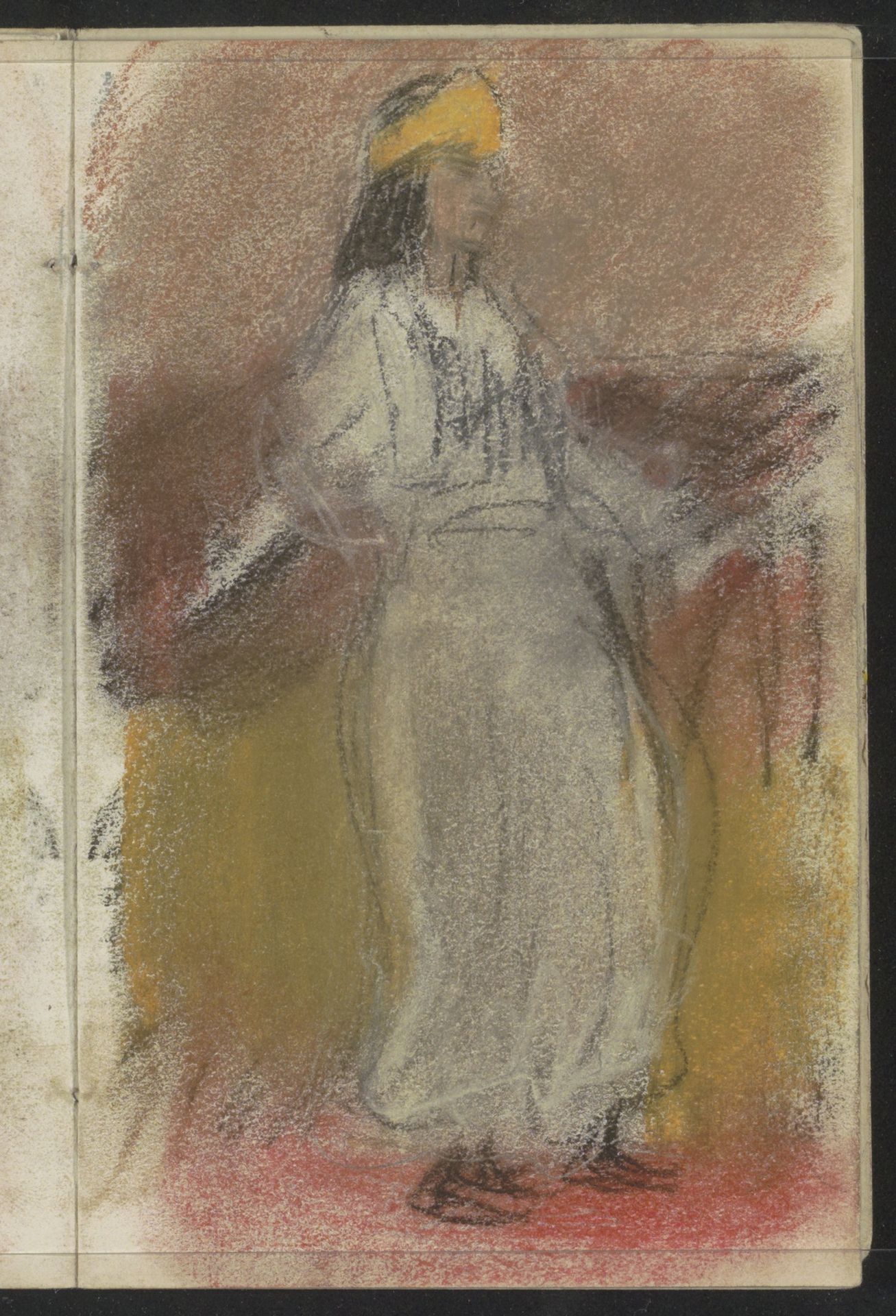 Staande vrouw in oosterse kleding by Isaac Israels