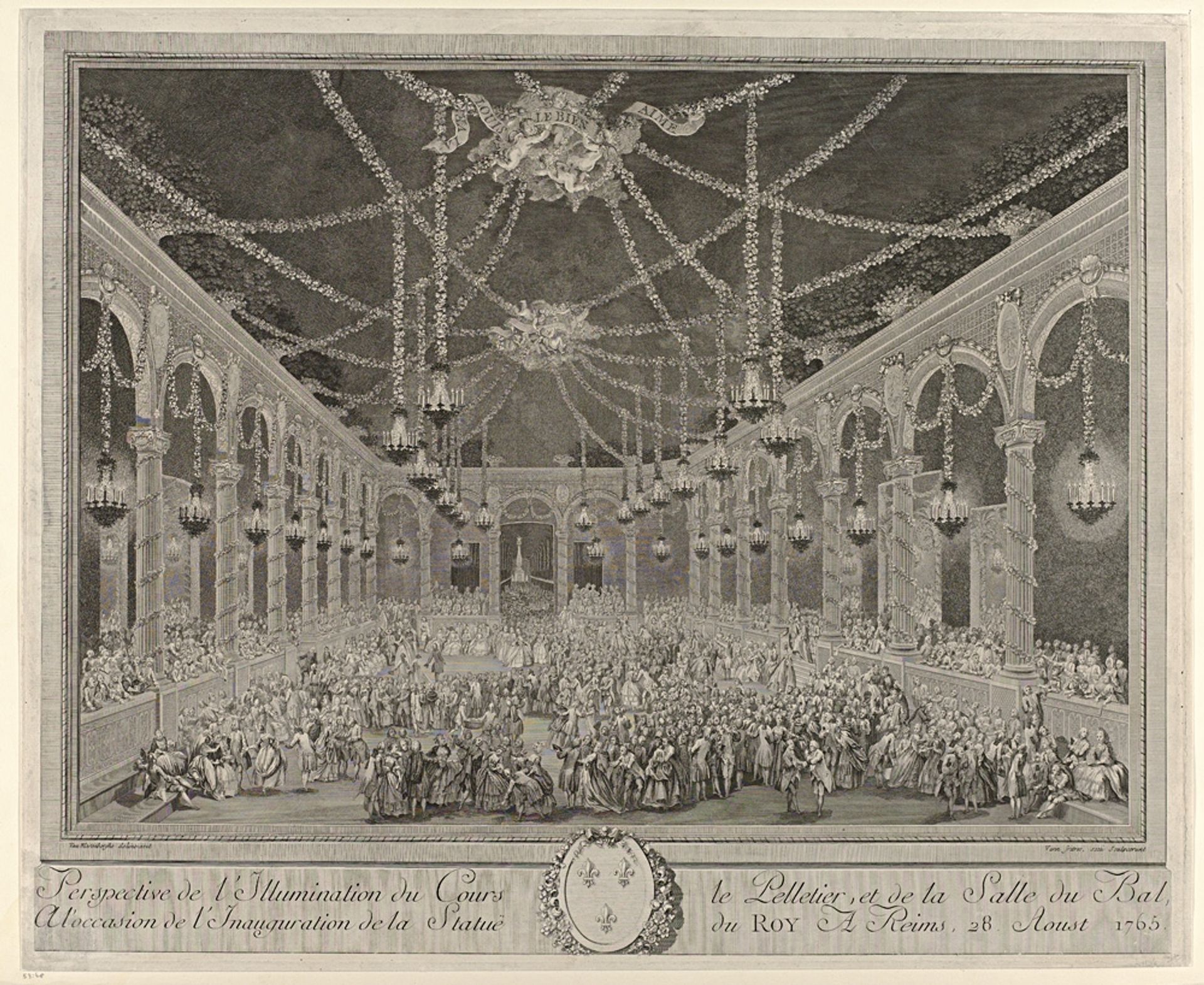 Feestelijkheden in een balzaal te Reims by Joseph Varin